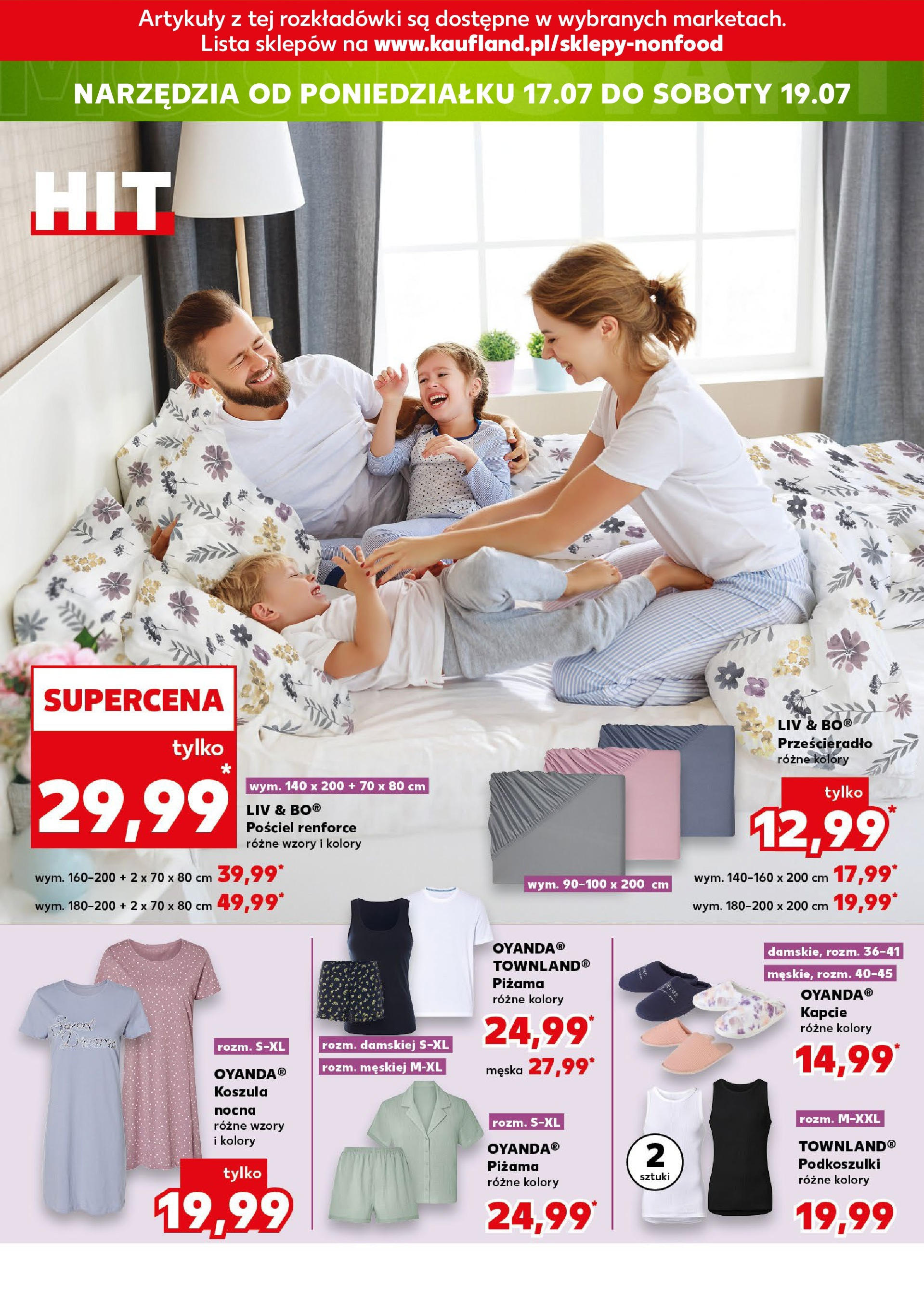 Kaufland gazetka - Mega okazje od 17.07.2025 - od jutra PDF | Strona: 14 | Produkty: Pościel, Koszula, Piżama, Kapcie