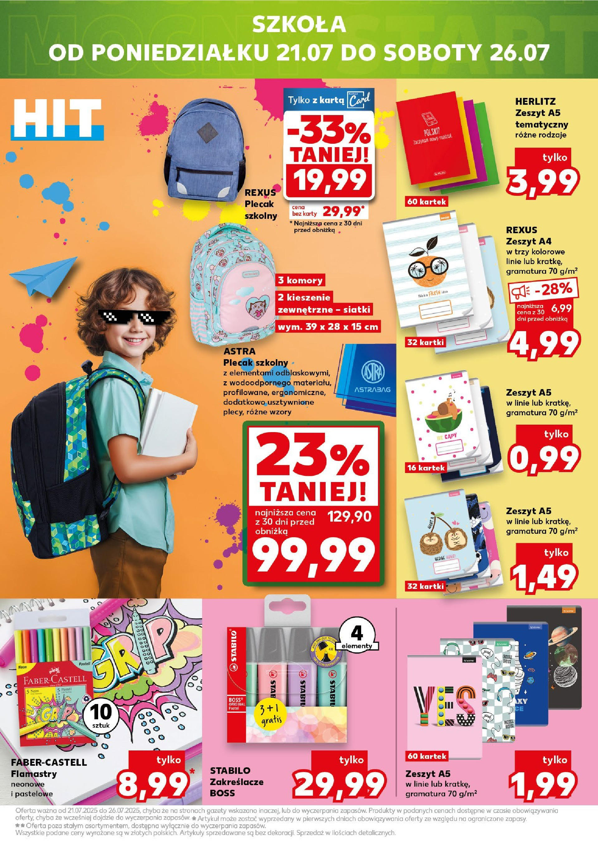 Kaufland gazetka - Mega okazje od 17.07.2025 - od jutra PDF | Strona: 17 | Produkty: Karta, Plecak, Zeszyt