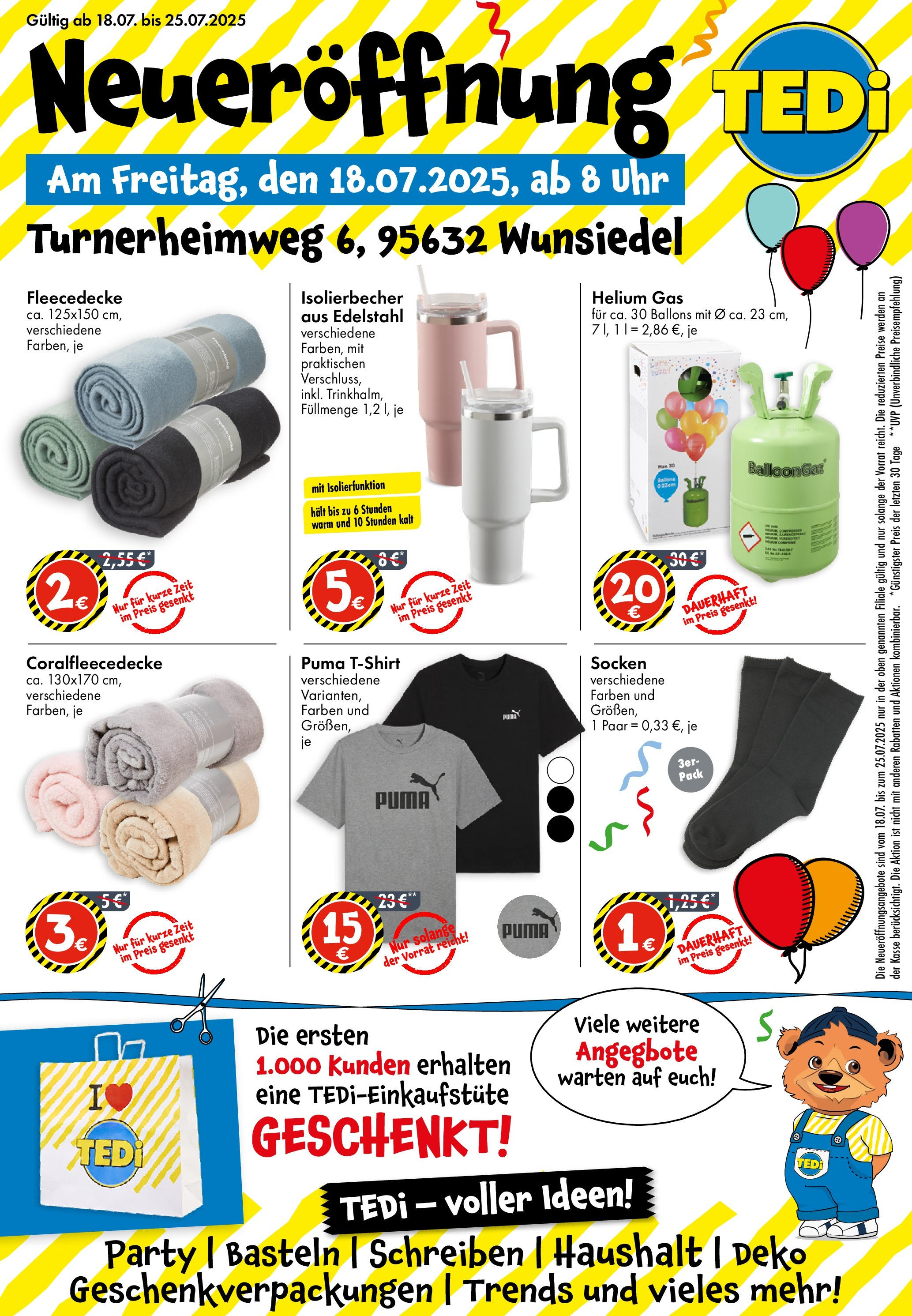 TEDi TEDi Neueröffnung in Wunsiedel (vom 14.07.2025 - 20.07.2025) Vorschau von dem Prospekt des Geschäftes TEDi, gültig ab dem 14.07.2025