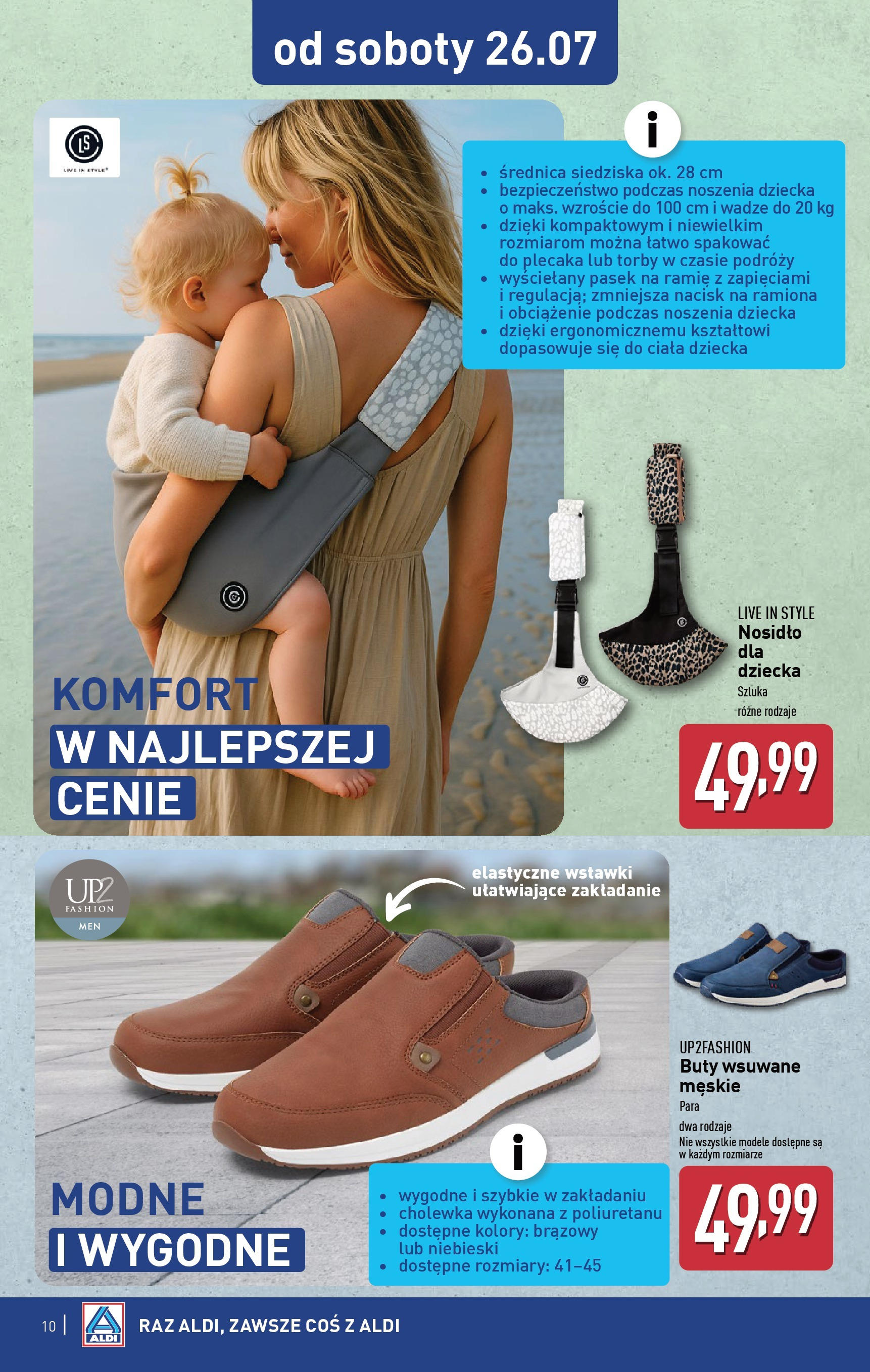 Aldi Gazetka - Hity od Środy i od Soboty od 23.07.2025 - Ulotka PDF, promocje | Strona: 10 | Produkty: Buty, Pasek
