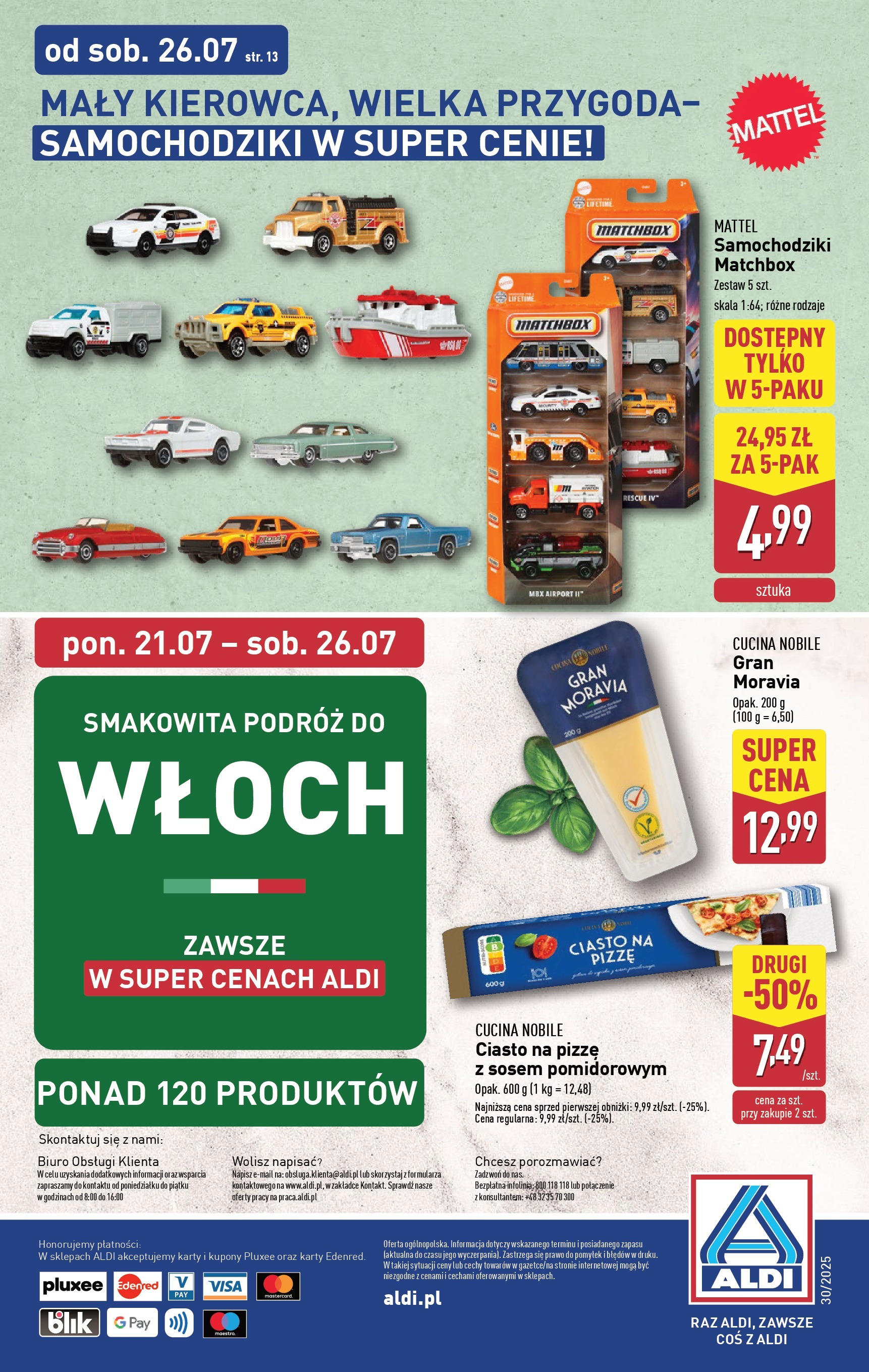 Aldi Gazetka - Hity od Środy i od Soboty od 23.07.2025 - Ulotka PDF, promocje | Strona: 16 | Produkty: Cantuccini, Lasagne, Mascarpone
