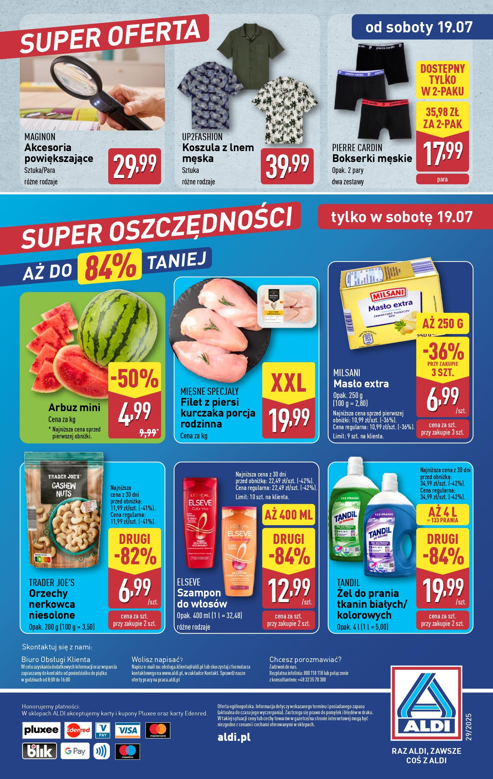 Aldi Gazetka od 14.07.2025 - Ulotka PDF, promocje | Strona: 36 | Produkty: Arbuz, Bokserki męskie, Masło, Szampon