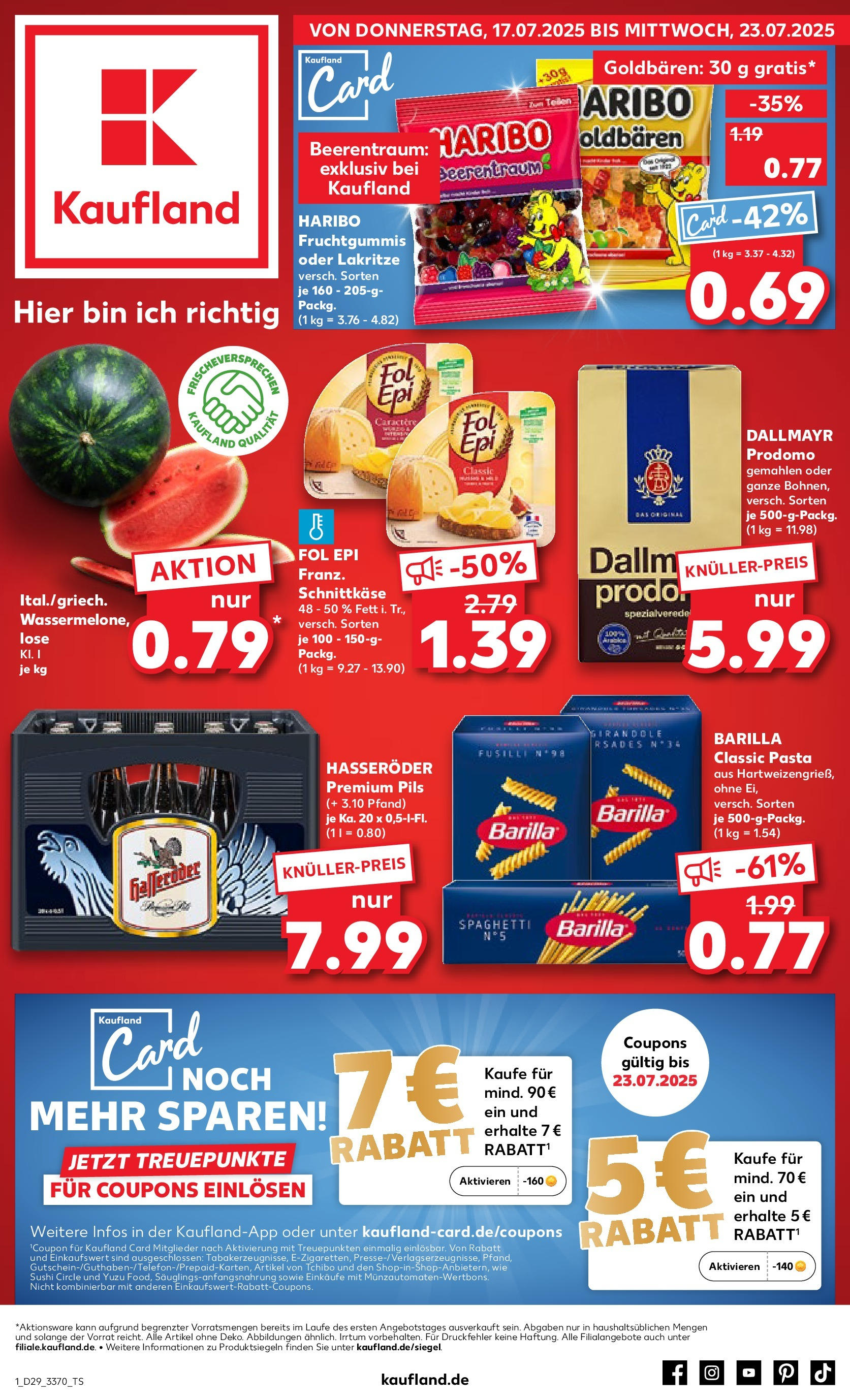 Prospekt Kaufland ab 16.07.2025 » Angebote Online zum Blättern | Seite: 3 | Produkte: Barilla, Pils, Pasta, Hasseröder