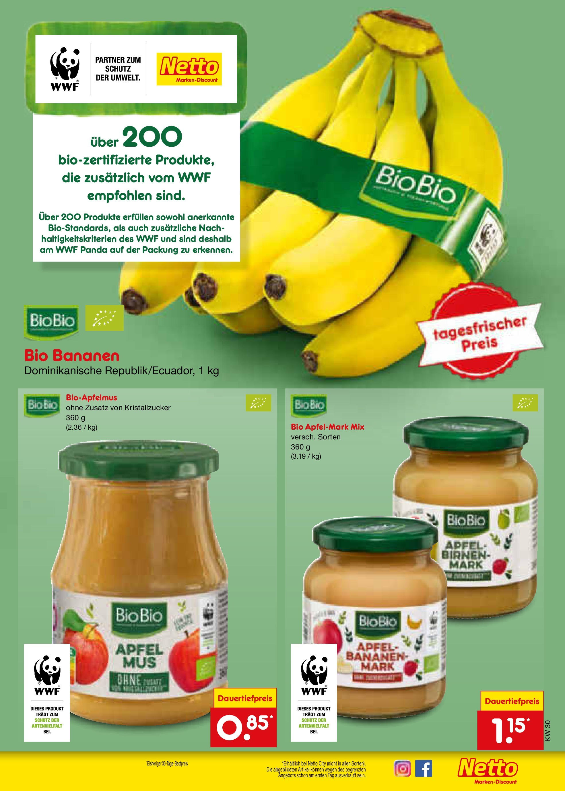 Netto Marken-Discount prospekt Bad Friedrichshall	 (ab 21.07.2025) » Angebote | Seite: 15 | Produkte: Äpfel, Bananen