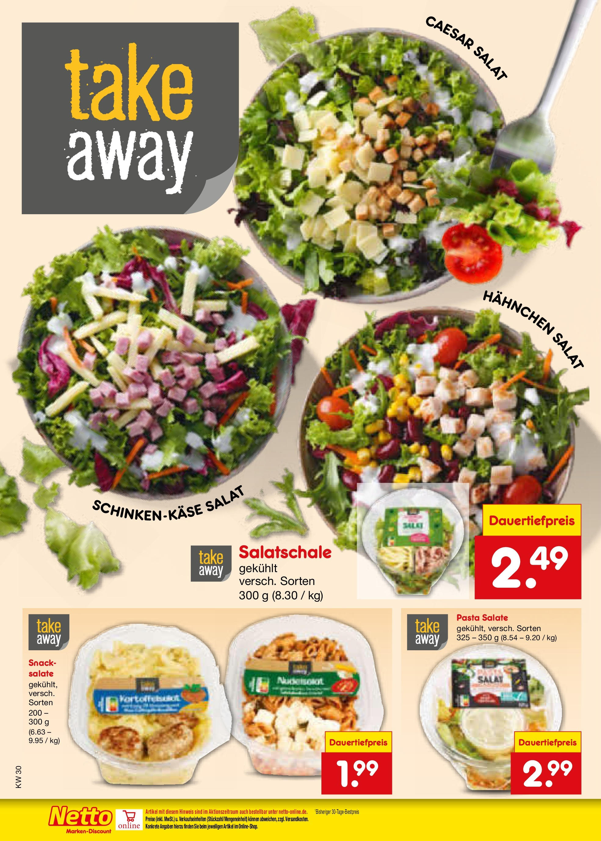 Netto Marken-Discount prospekt Bad Friedrichshall	 (ab 21.07.2025) » Angebote | Seite: 20 | Produkte: Hahnchen, Pasta, Salat