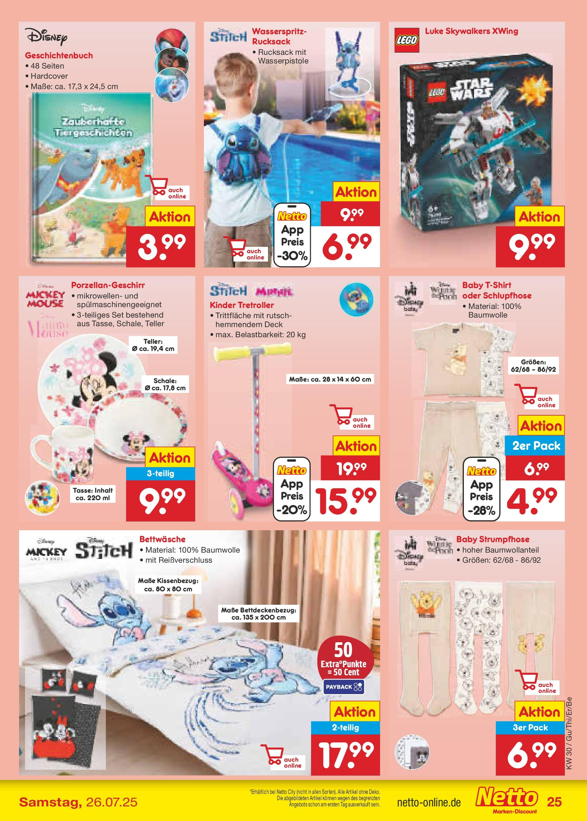 Netto Marken-Discount prospekt Rodewisch	 (ab 21.07.2025) » Angebote | Seite: 41 | Produkte: Bettwäsche, Rucksack, Strumpfhose