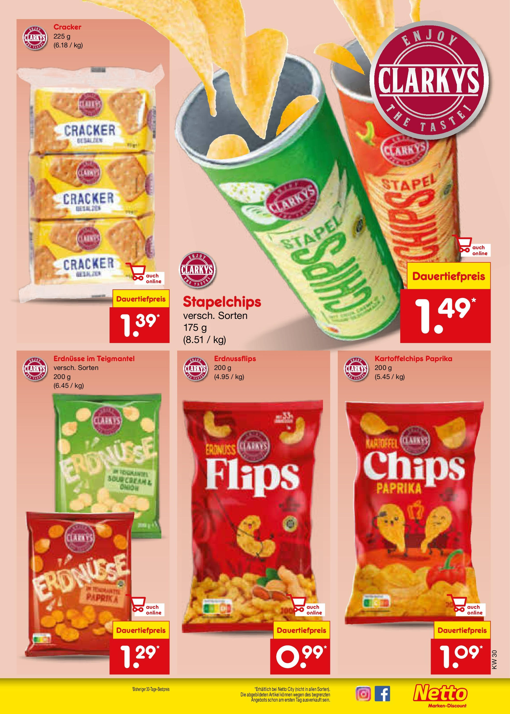 Netto Marken-Discount prospekt Bad Friedrichshall	 (ab 21.07.2025) » Angebote | Seite: 57 | Produkte: Erdnüsse, Paprika, Chips