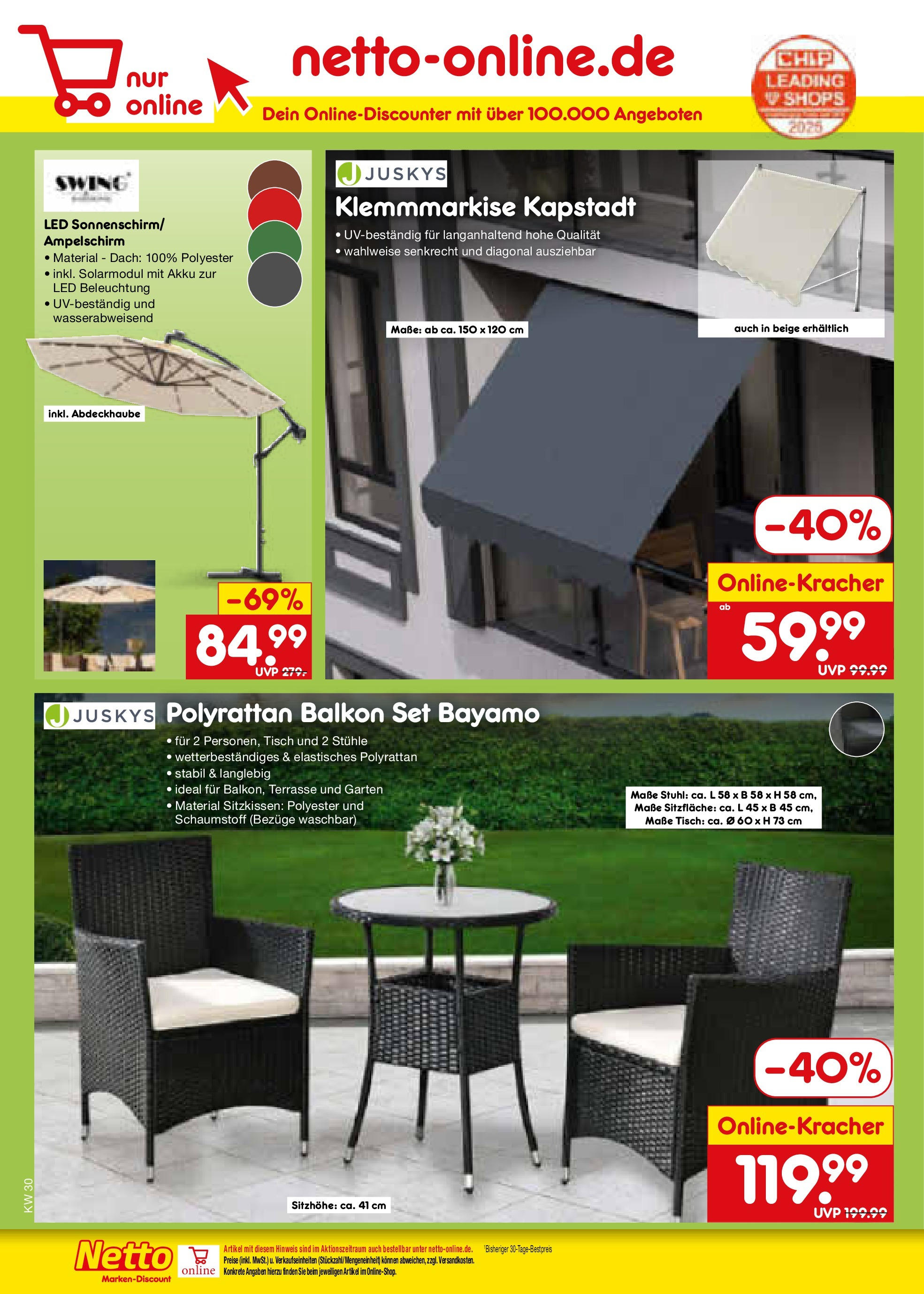 Netto Marken-Discount prospekt Bad Friedrichshall	 (ab 21.07.2025) » Angebote | Seite: 60 | Produkte: Tisch, Stuhl