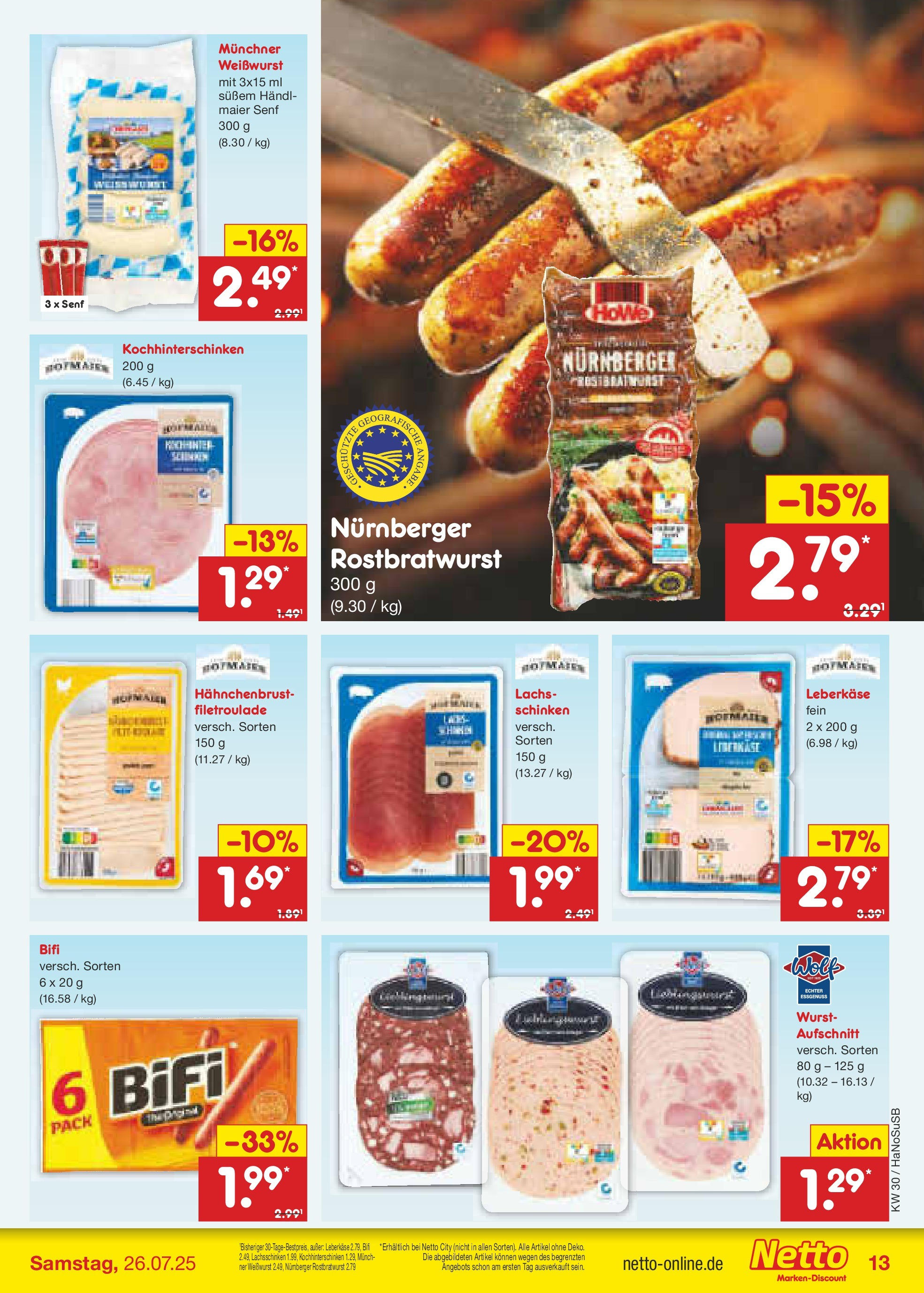 Netto Marken-Discount prospekt Schwerte-Geisecke (ab 21.07.2025) » Angebote | Seite: 17 | Produkte: Bifi, Weißwurst, Wurst, Hahnchenbrust Netto Marken-Discount prospekt Schwerte-Geisecke (ab 21.07.2025) » Angebote | Seite: 17 | Produkte: Bifi, Weißwurst, Wurst, Hahnchenbrust