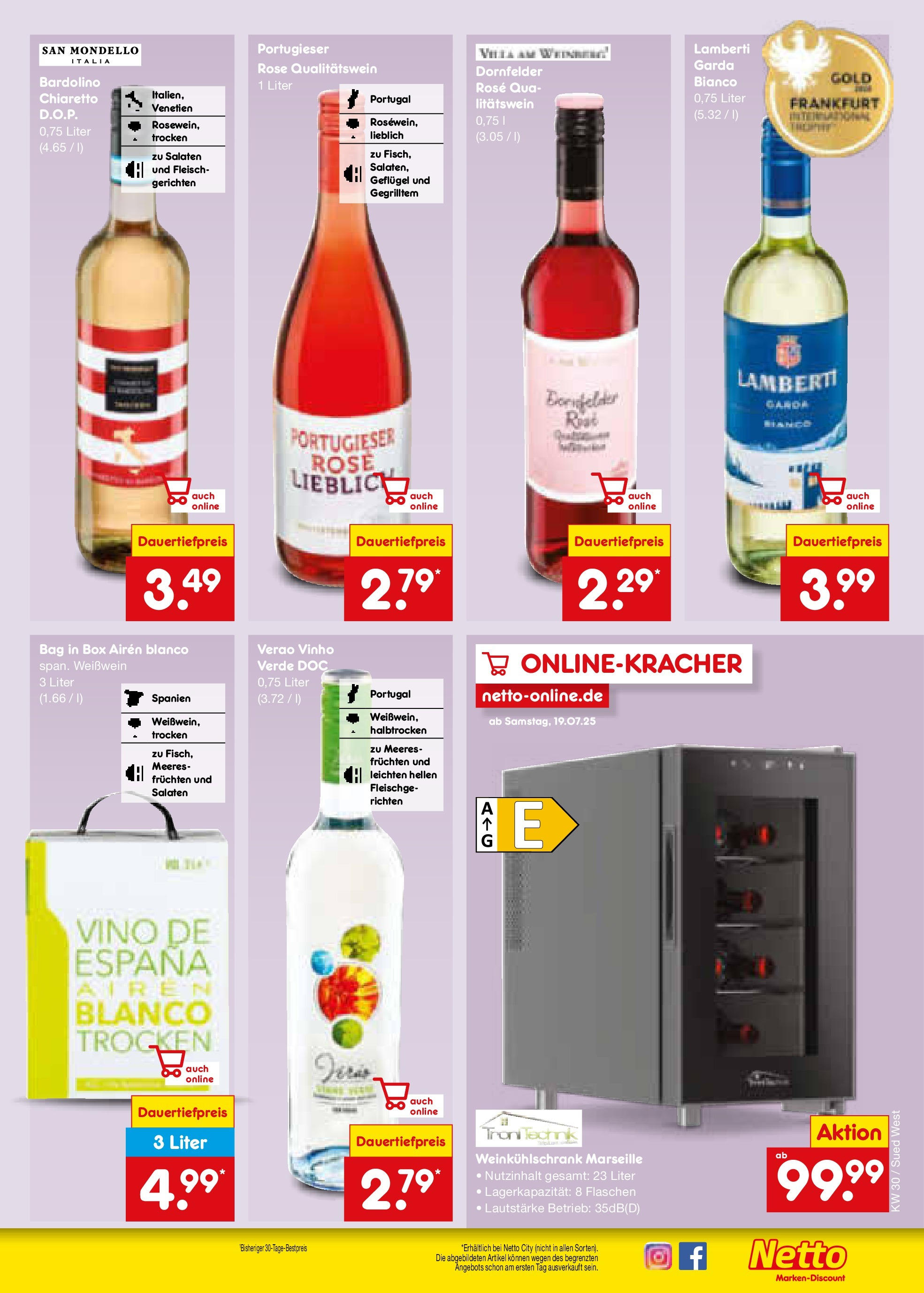 Netto Marken-Discount prospekt Bad Friedrichshall	 (ab 21.07.2025) » Angebote | Seite: 29 | Produkte: Weißwein, Box, Fleisch