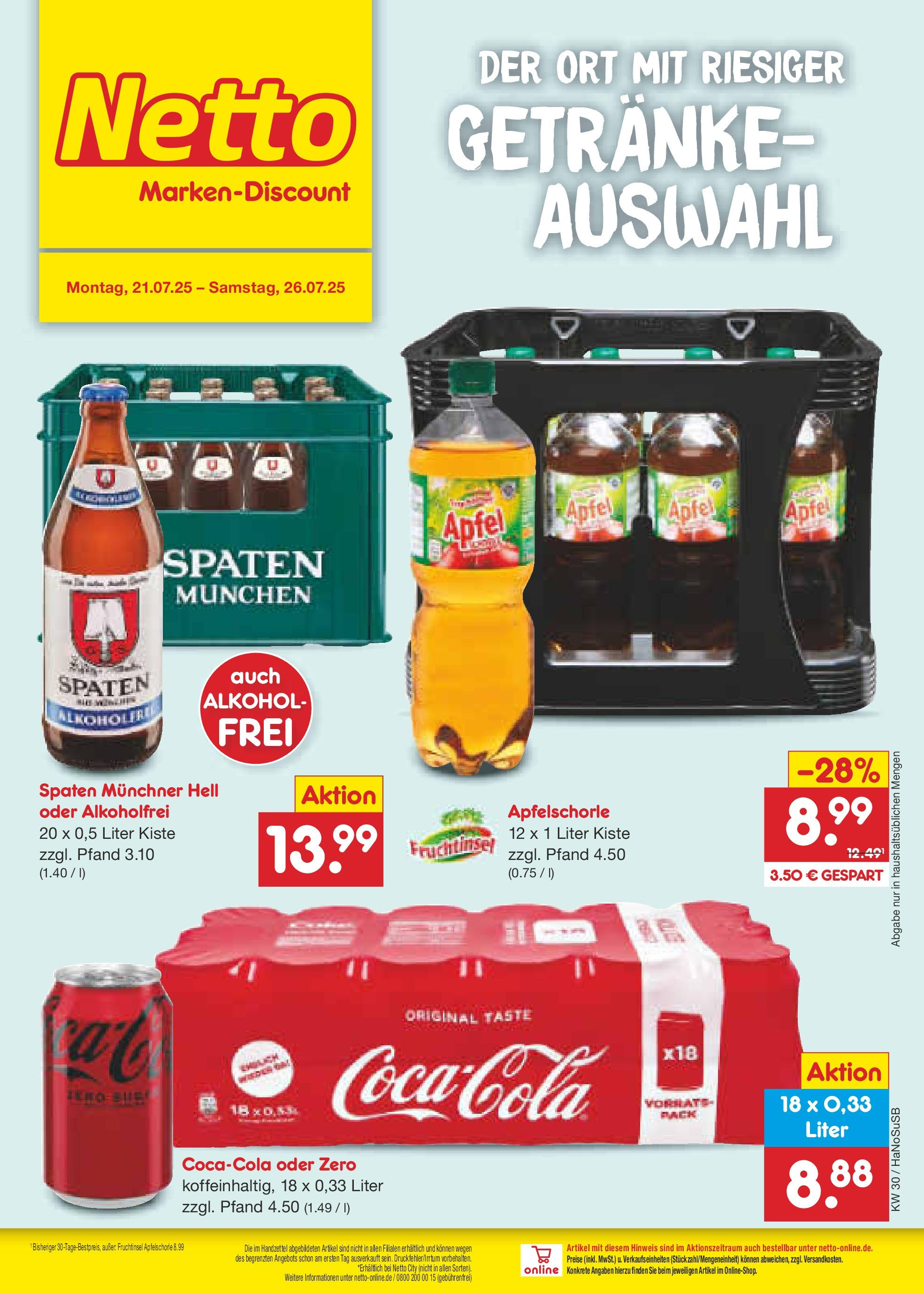 Netto Marken-Discount prospekt Schwerte-Geisecke (ab 21.07.2025) » Angebote | Seite: 30 | Produkte: Äpfel Netto Marken-Discount prospekt Schwerte-Geisecke (ab 21.07.2025) » Angebote | Seite: 30 | Produkte: Äpfel