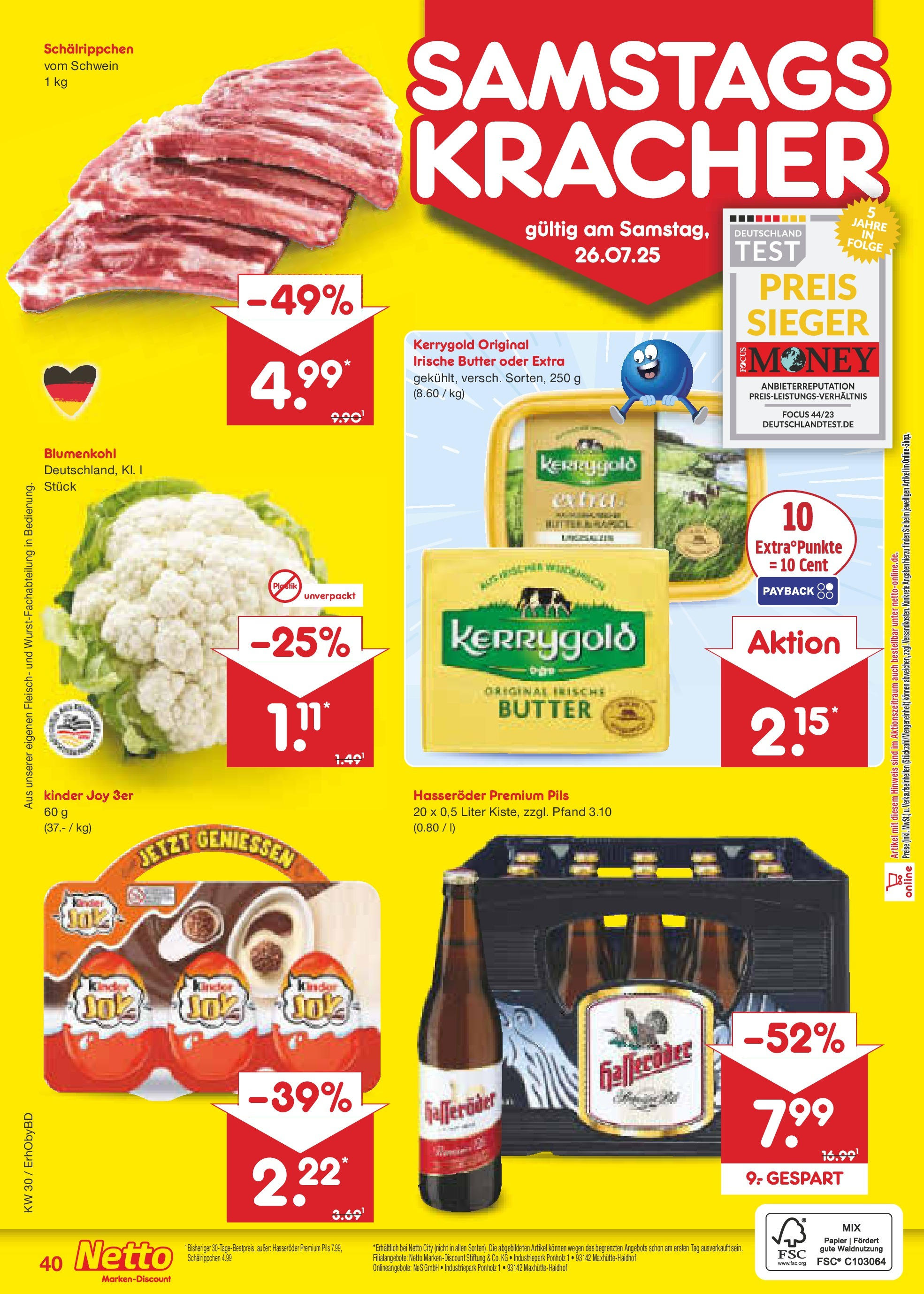 Netto Marken-Discount prospekt Velden (ab 21.07.2025) » Angebote | Seite: 64 | Produkte: Butter, Pils, Kinder joy, Fleisch Netto Marken-Discount prospekt Velden (ab 21.07.2025) » Angebote | Seite: 64 | Produkte: Butter, Pils, Kinder joy, Fleisch