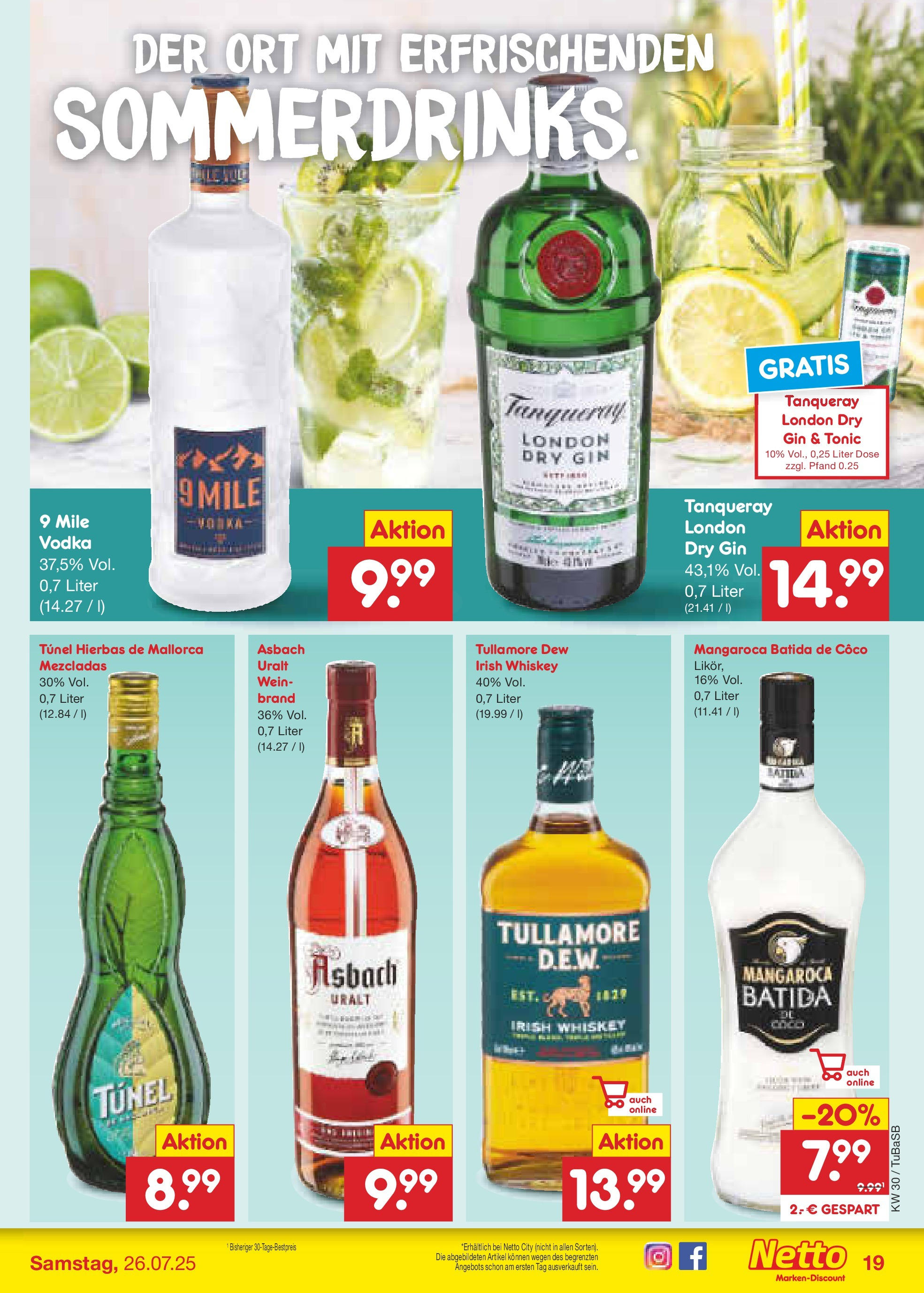 Netto Marken-Discount prospekt Lahr-Langenwinkel (ab 21.07.2025) » Angebote | Seite: 27 | Produkte: Batida de coco, Wein, Vodka, Asbach Netto Marken-Discount prospekt Lahr-Langenwinkel (ab 21.07.2025) » Angebote | Seite: 27 | Produkte: Batida de coco, Wein, Vodka, Asbach