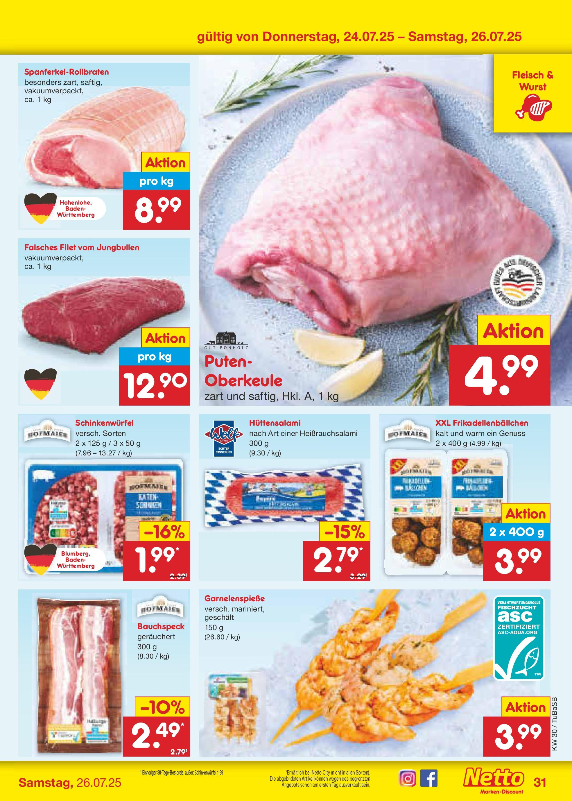 Netto Marken-Discount prospekt Lahr-Langenwinkel (ab 21.07.2025) » Angebote | Seite: 49 | Produkte: Wurst, Fleisch Netto Marken-Discount prospekt Lahr-Langenwinkel (ab 21.07.2025) » Angebote | Seite: 49 | Produkte: Wurst, Fleisch