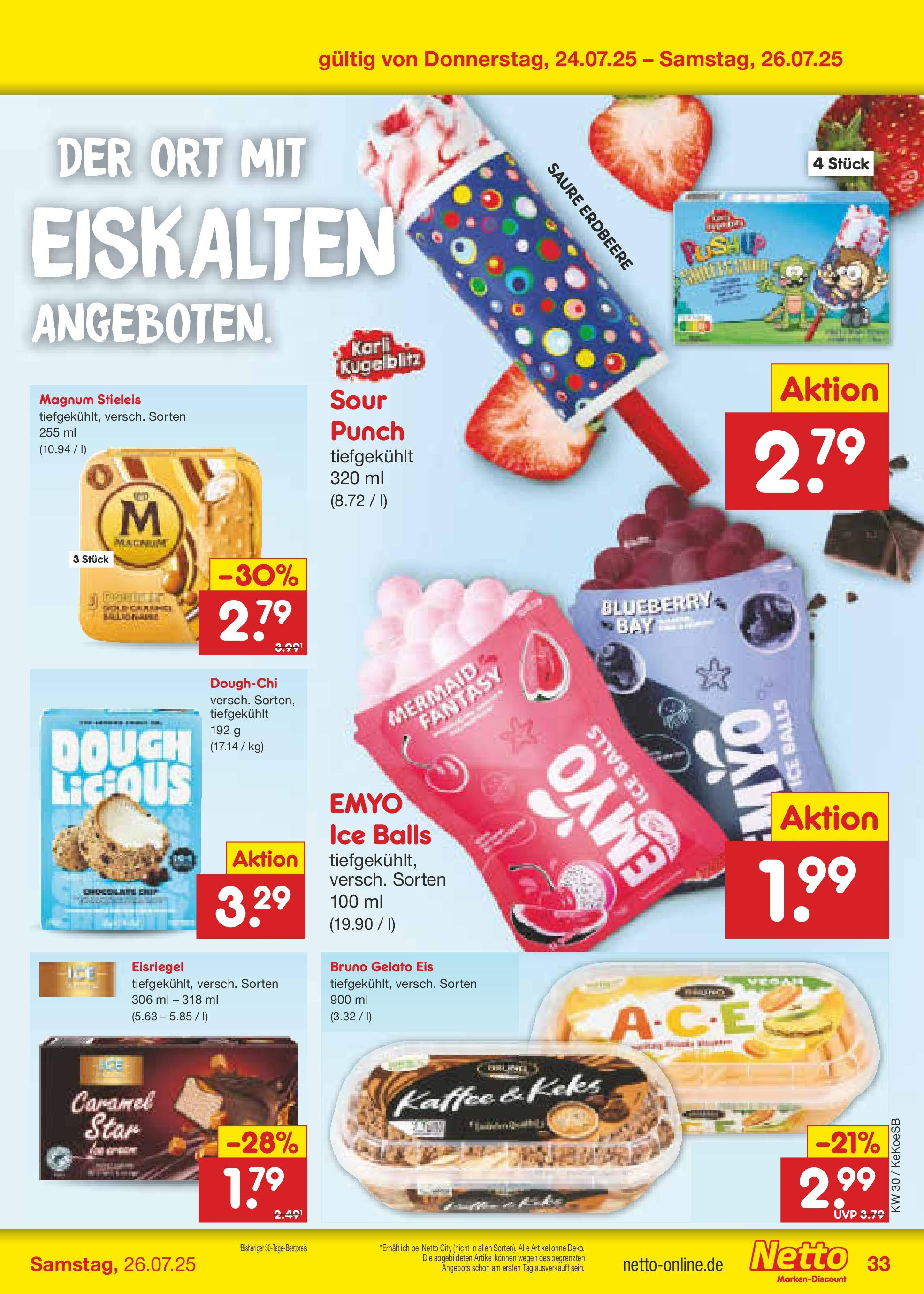 Netto Marken-Discount prospekt Köln	 (ab 21.07.2025) » Angebote | Seite: 51 | Produkte: Kaffee, Eis