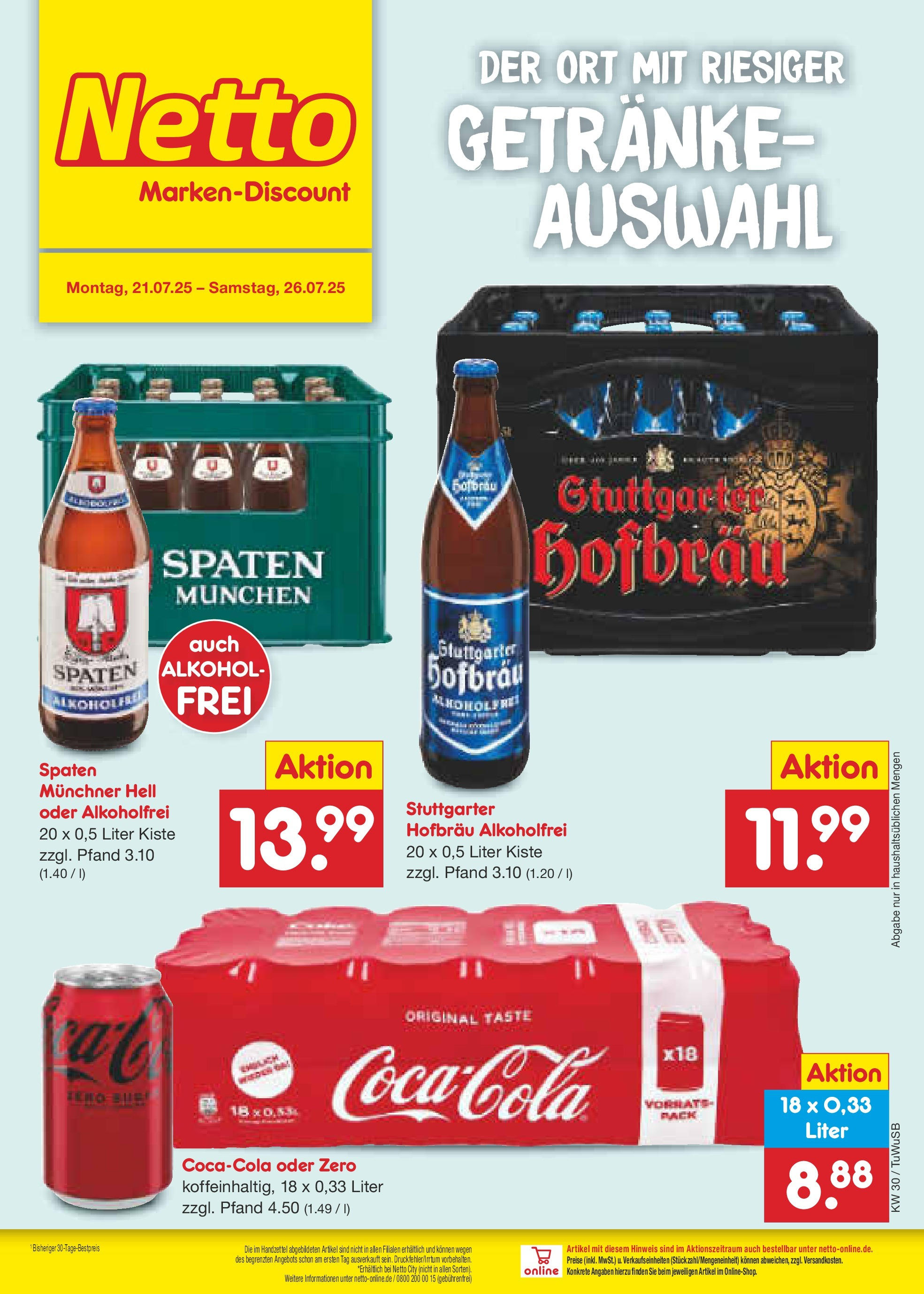 Netto Marken-Discount prospekt Calw-Stammheim (ab 21.07.2025) » Angebote | Seite: 30 Netto Marken-Discount prospekt Calw-Stammheim (ab 21.07.2025) » Angebote | Seite: 30