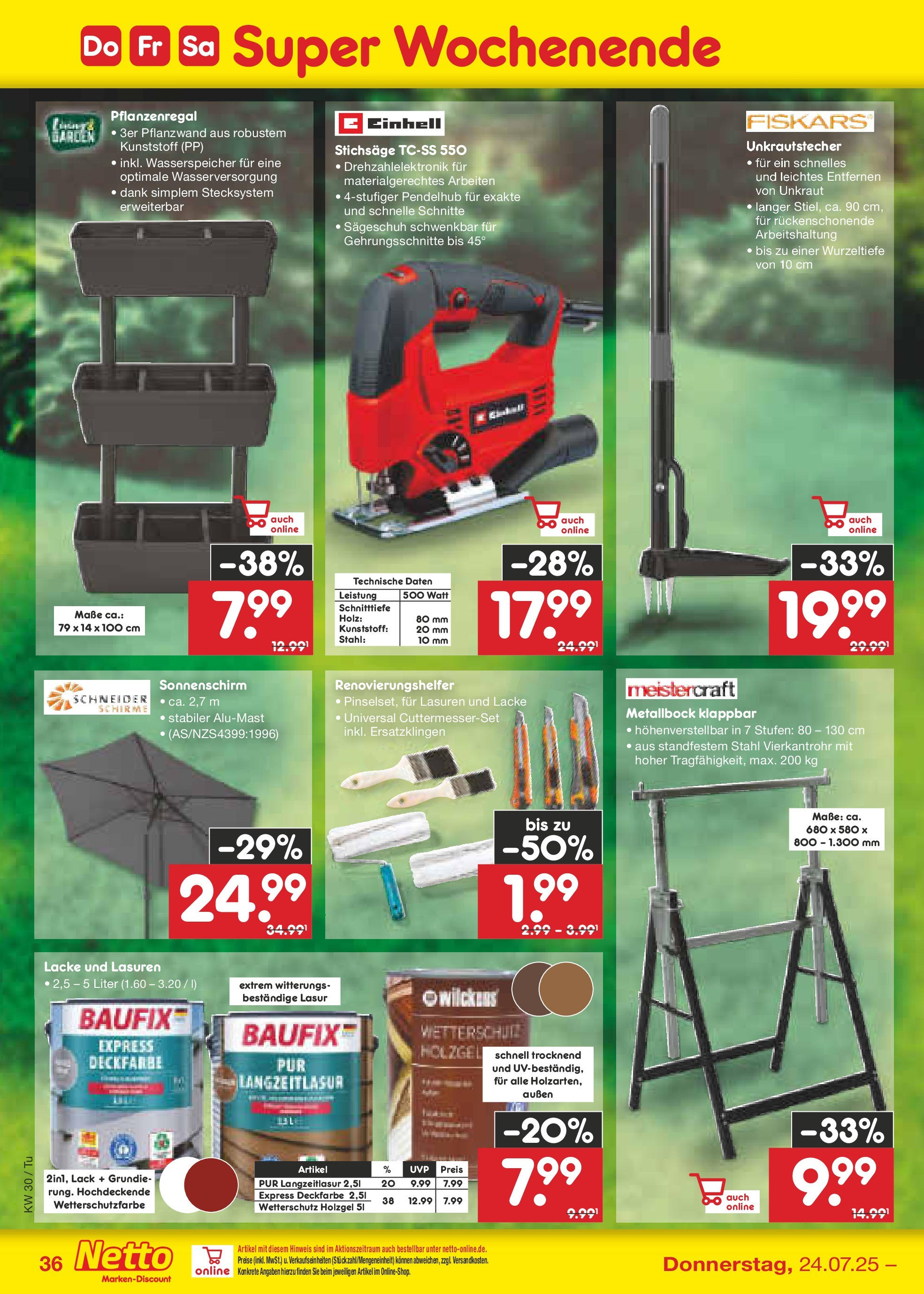 Netto Marken-Discount prospekt Lahr-Langenwinkel (ab 21.07.2025) » Angebote | Seite: 58 | Produkte: Sonnenschirm Netto Marken-Discount prospekt Lahr-Langenwinkel (ab 21.07.2025) » Angebote | Seite: 58 | Produkte: Sonnenschirm