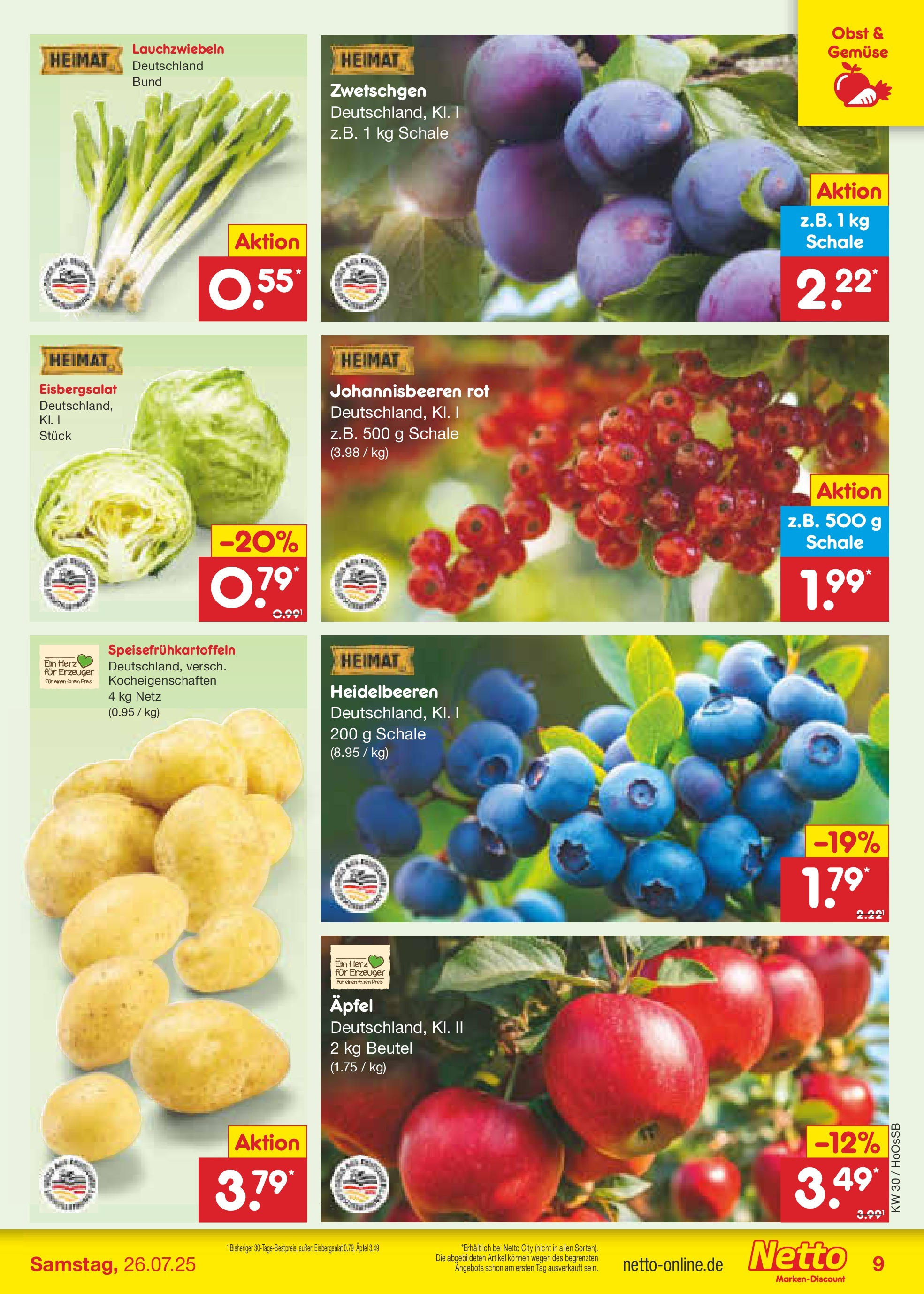 Netto Marken-Discount prospekt Braunschweig-Lamme (ab 21.07.2025) » Angebote | Seite: 11 | Produkte: Äpfel, Zwetschgen, Gemüse, Obst Netto Marken-Discount prospekt Braunschweig-Lamme (ab 21.07.2025) » Angebote | Seite: 11 | Produkte: Äpfel, Zwetschgen, Gemüse, Obst