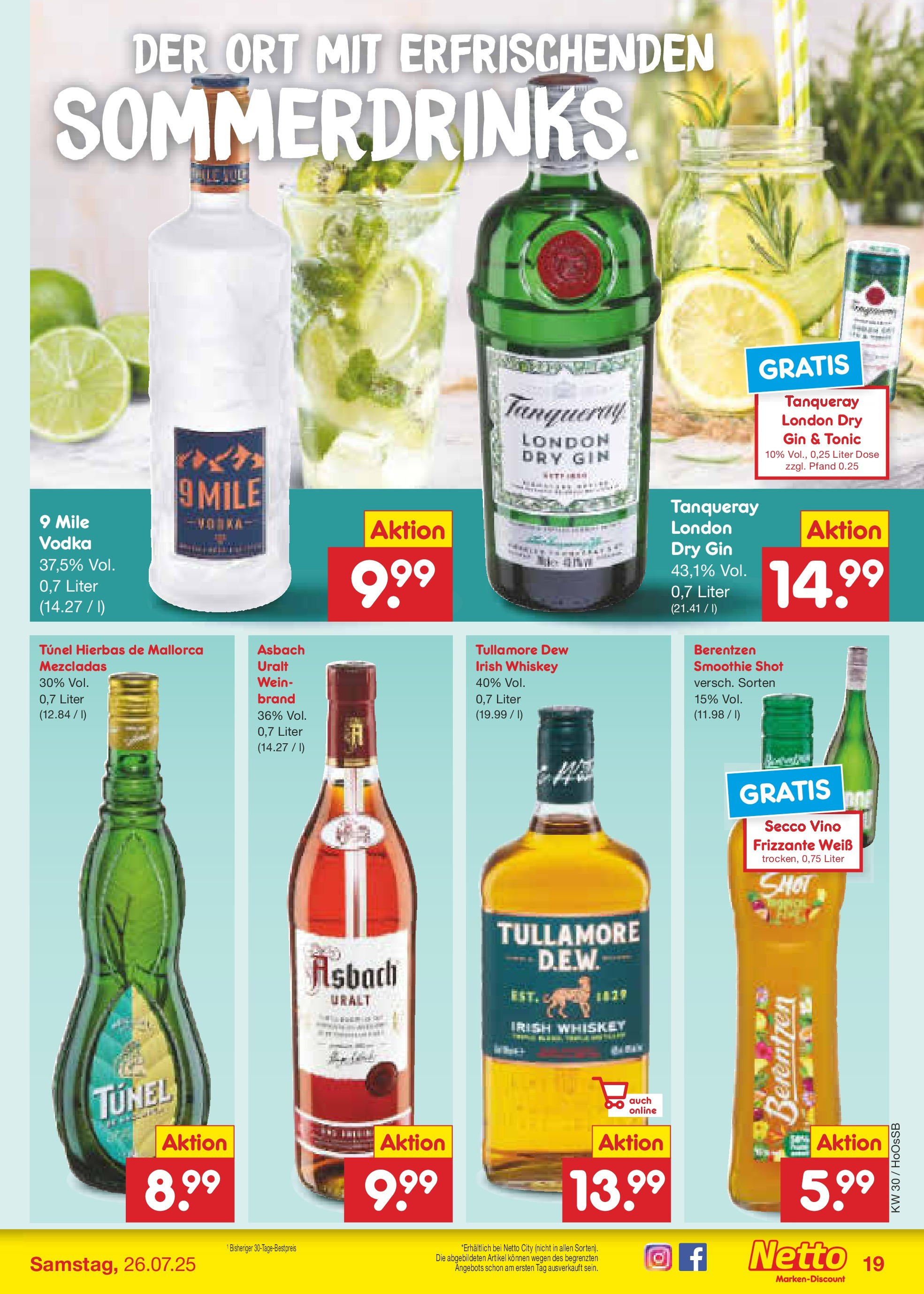 Netto Marken-Discount prospekt Braunschweig-Lamme (ab 21.07.2025) » Angebote | Seite: 27 | Produkte: Vodka, Gin, Berentzen, Asbach Netto Marken-Discount prospekt Braunschweig-Lamme (ab 21.07.2025) » Angebote | Seite: 27 | Produkte: Vodka, Gin, Berentzen, Asbach