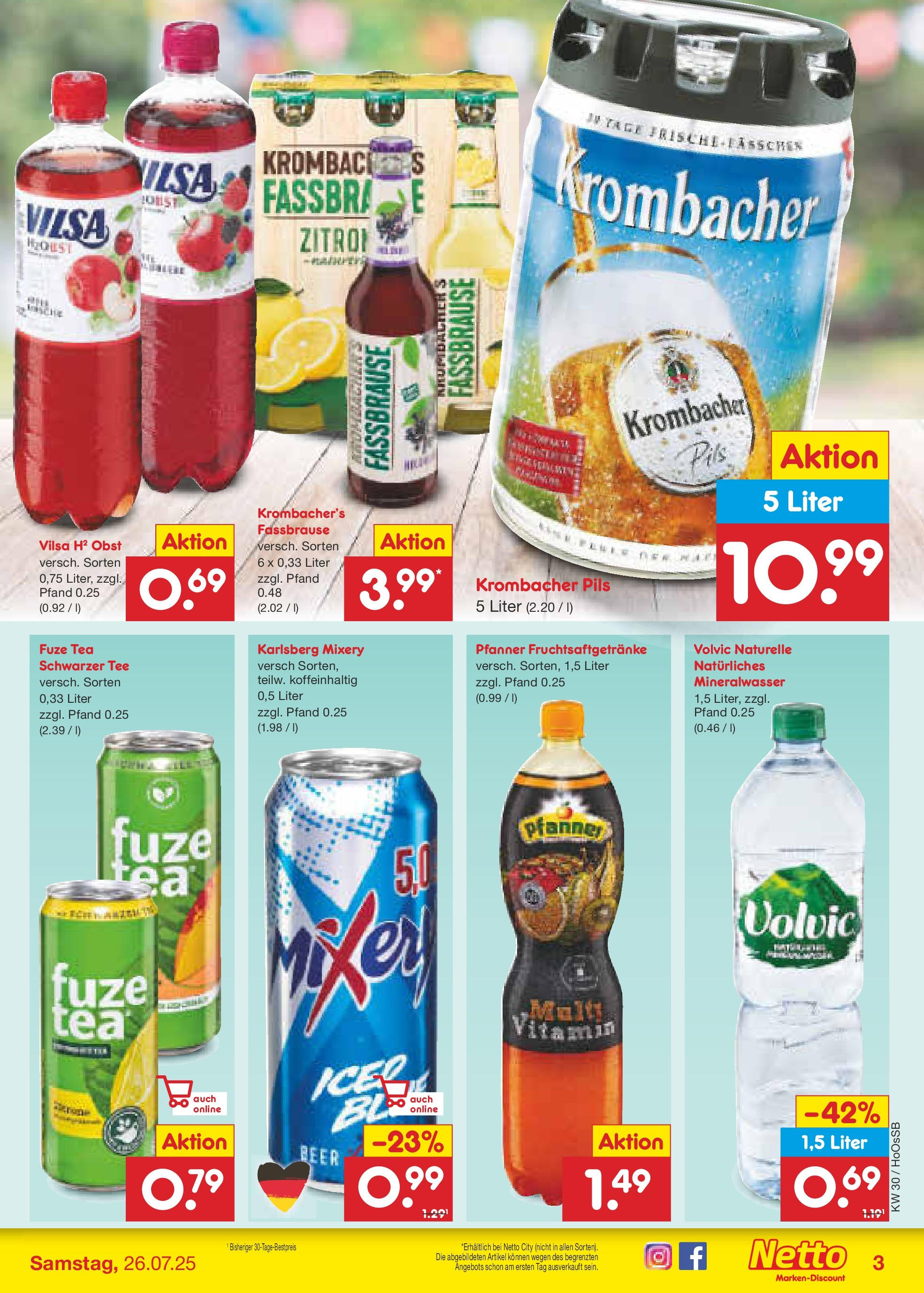 Netto Marken-Discount prospekt Braunschweig-Lamme (ab 21.07.2025) » Angebote | Seite: 33 | Produkte: Fuze tea, Pils, Mineralwasser, Tee Netto Marken-Discount prospekt Braunschweig-Lamme (ab 21.07.2025) » Angebote | Seite: 33 | Produkte: Fuze tea, Pils, Mineralwasser, Tee