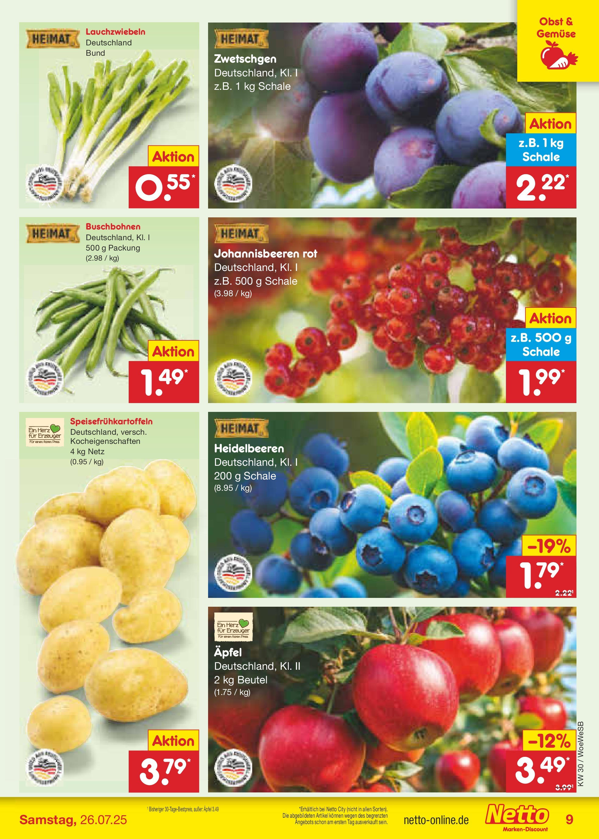 Netto Marken-Discount prospekt Katzweiler (ab 21.07.2025) » Angebote | Seite: 11 | Produkte: Äpfel, Zwetschgen, Gemüse, Obst Netto Marken-Discount prospekt Katzweiler (ab 21.07.2025) » Angebote | Seite: 11 | Produkte: Äpfel, Zwetschgen, Gemüse, Obst
