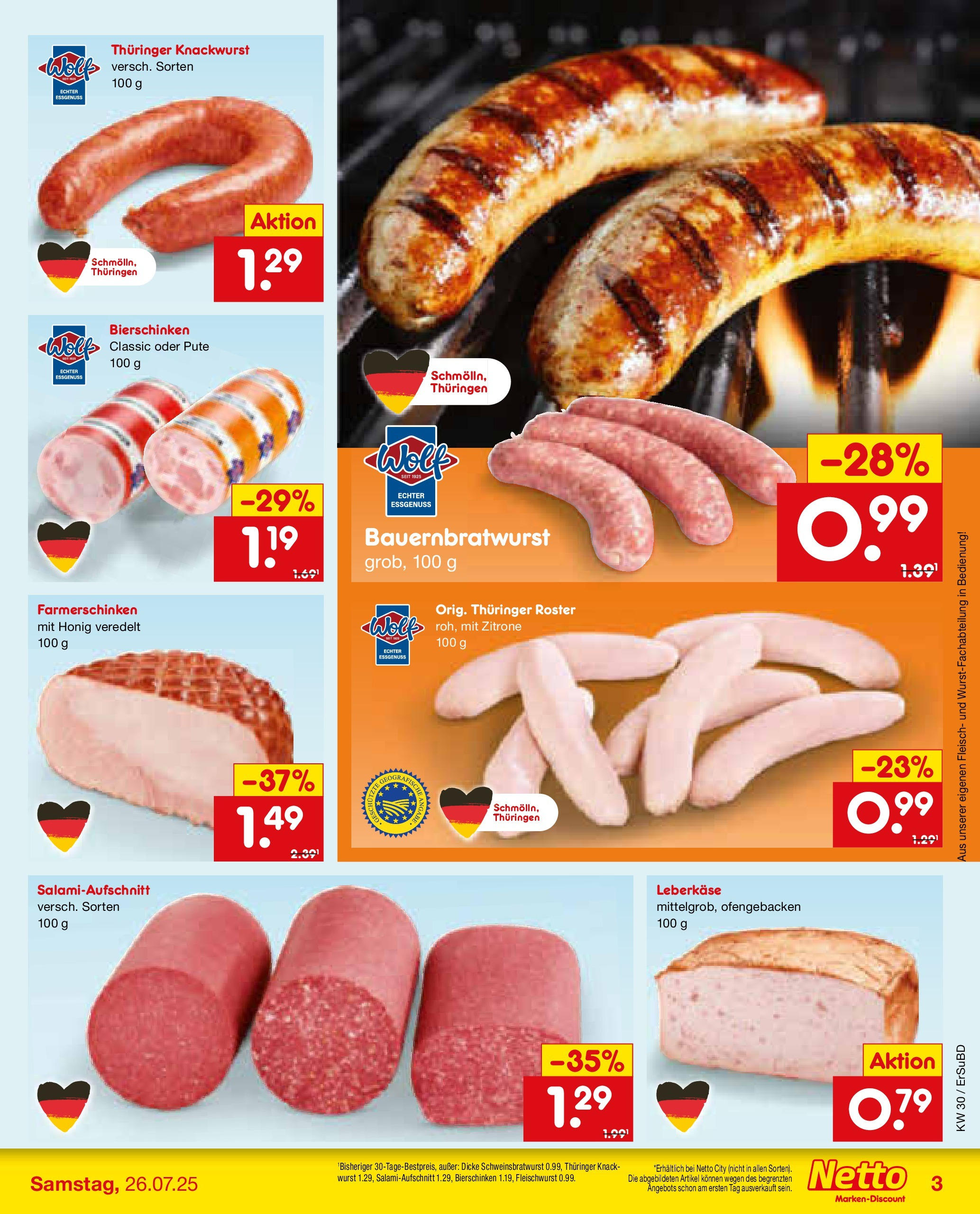 Netto Marken-Discount prospekt Nordhausen	 (ab 21.07.2025) » Angebote | Seite: 21 | Produkte: Zitrone, Wurst, Fleisch, Leberkase
