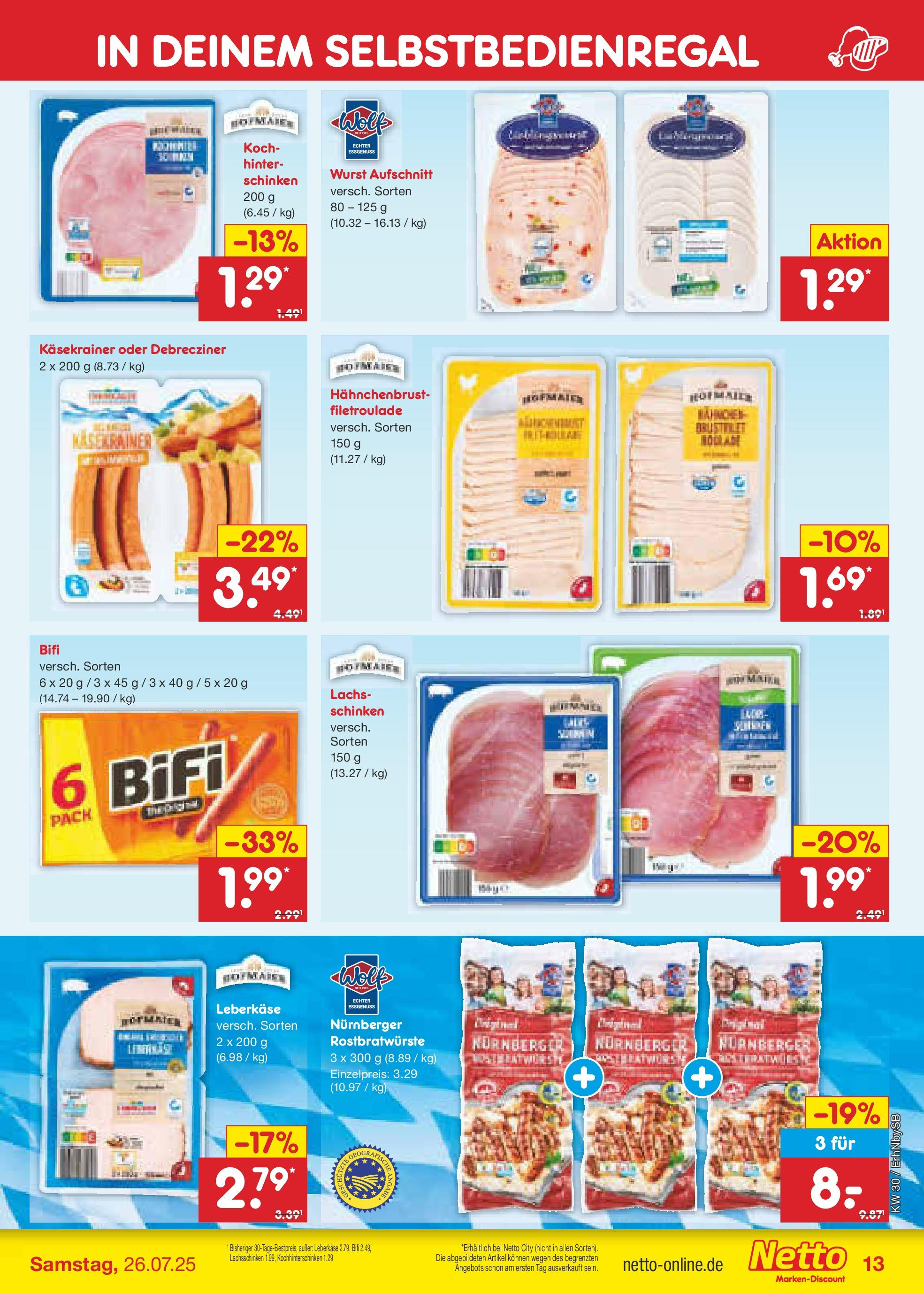 Netto Marken-Discount prospekt Metten (ab 21.07.2025) » Angebote | Seite: 17 | Produkte: Bifi, Lachs, Wurst, Schinken Netto Marken-Discount prospekt Metten (ab 21.07.2025) » Angebote | Seite: 17 | Produkte: Bifi, Lachs, Wurst, Schinken