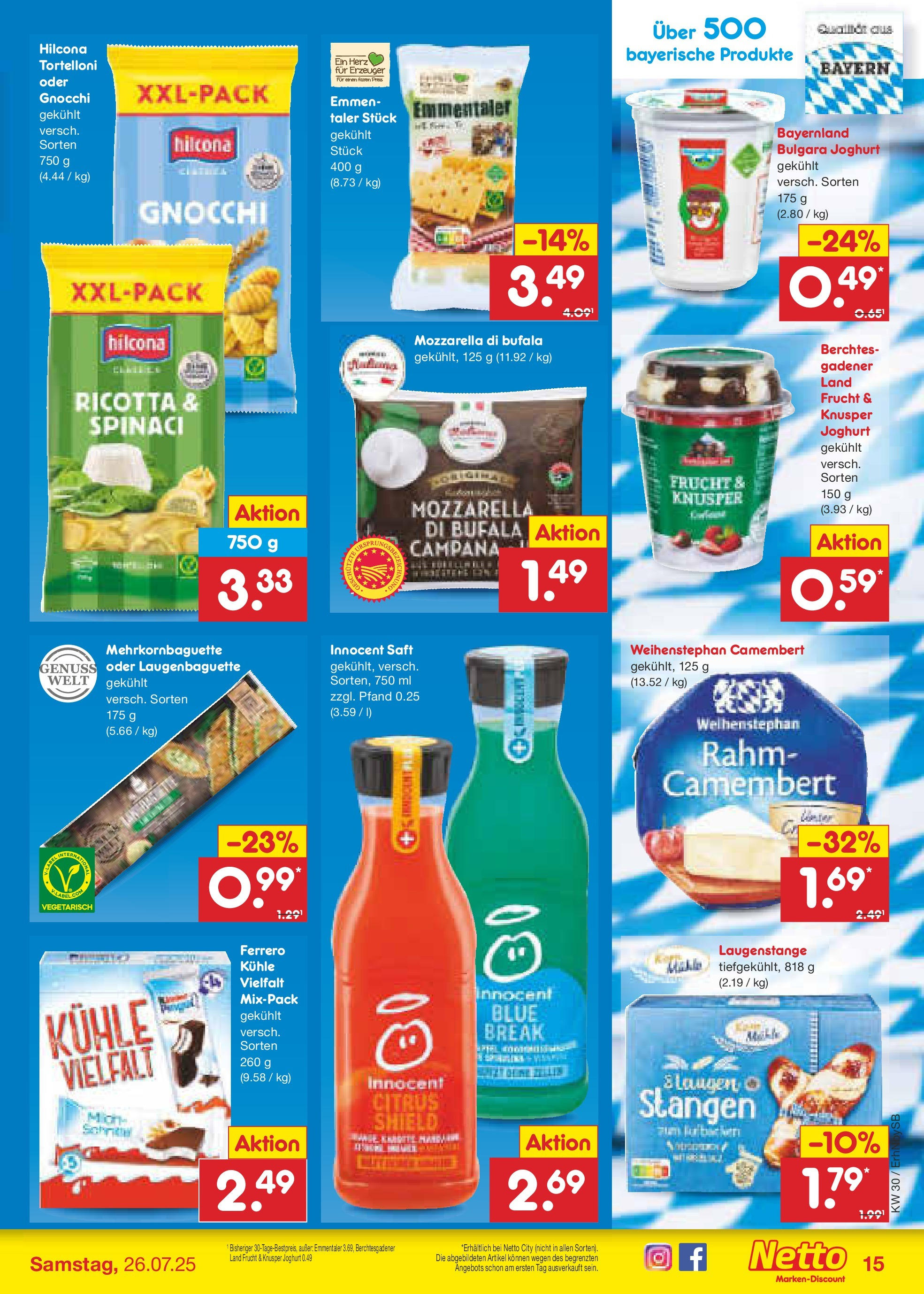 Netto Marken-Discount prospekt Metten (ab 21.07.2025) » Angebote | Seite: 19 | Produkte: Joghurt, Mozzarella, Saft Netto Marken-Discount prospekt Metten (ab 21.07.2025) » Angebote | Seite: 19 | Produkte: Joghurt, Mozzarella, Saft