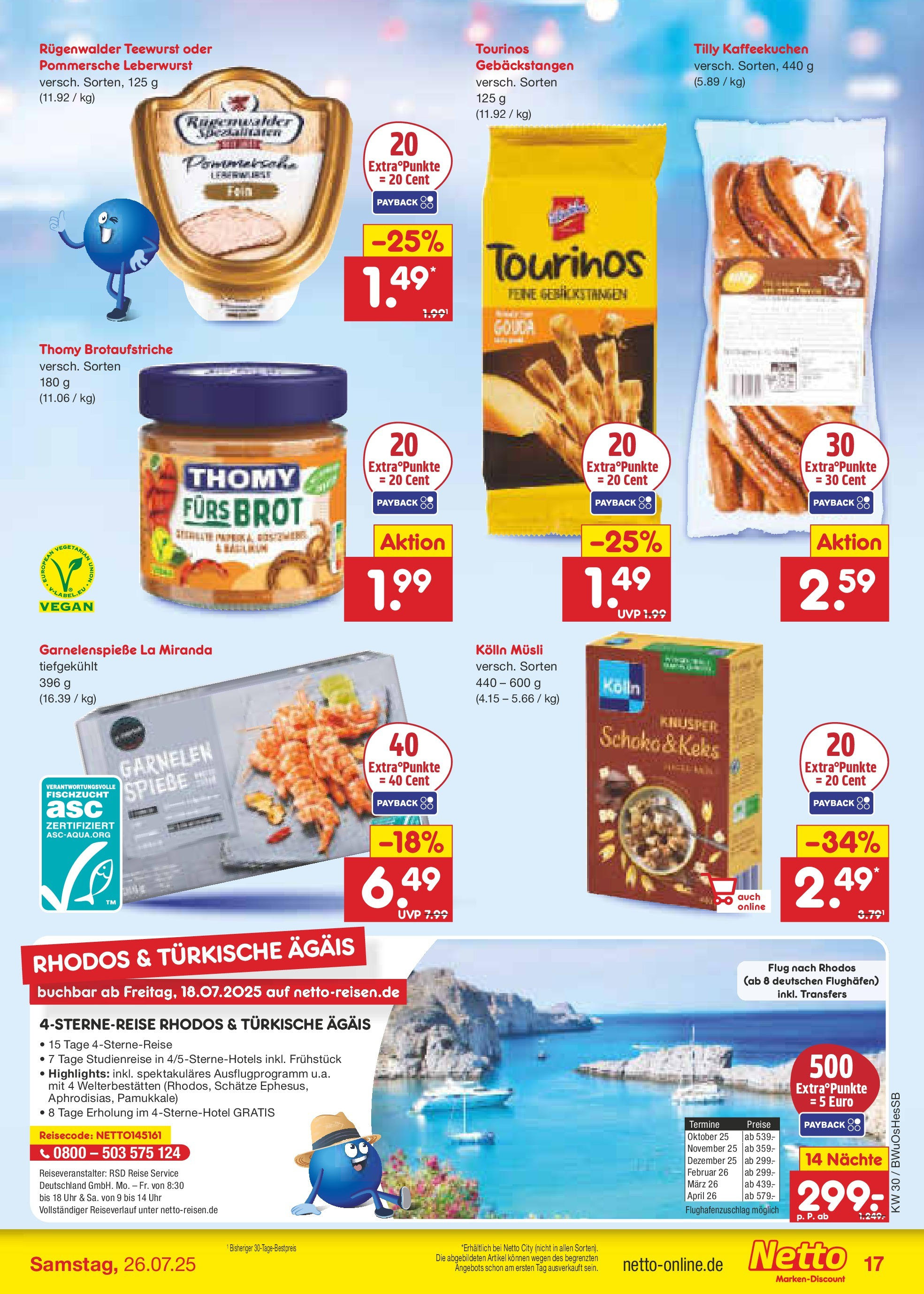 Netto Marken-Discount prospekt Osterode (ab 21.07.2025) » Angebote | Seite: 23 | Produkte: Musli, Kolln musli, Brot, Uhr Netto Marken-Discount prospekt Osterode (ab 21.07.2025) » Angebote | Seite: 23 | Produkte: Musli, Kolln musli, Brot, Uhr