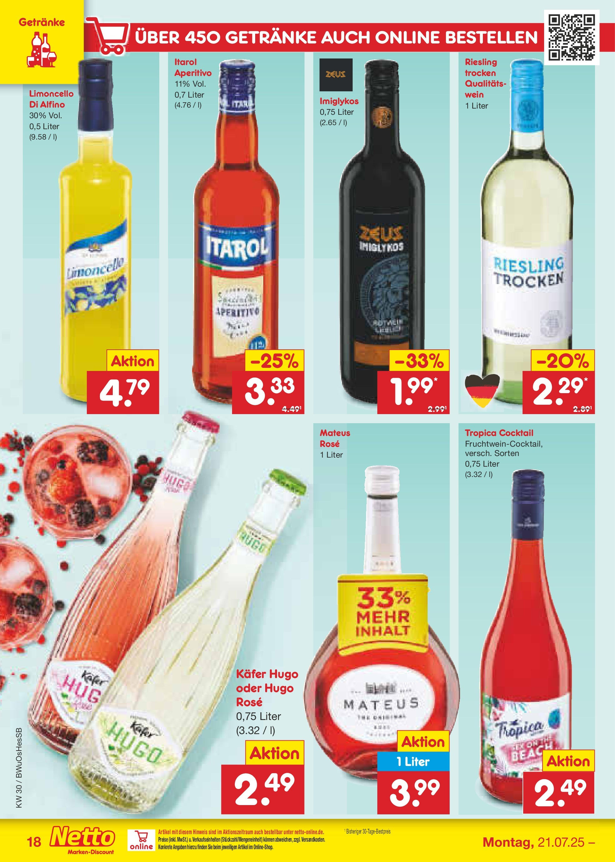 Netto Marken-Discount prospekt Osterode (ab 21.07.2025) » Angebote | Seite: 26 | Produkte: Limoncello, Wein, Hugo Netto Marken-Discount prospekt Osterode (ab 21.07.2025) » Angebote | Seite: 26 | Produkte: Limoncello, Wein, Hugo