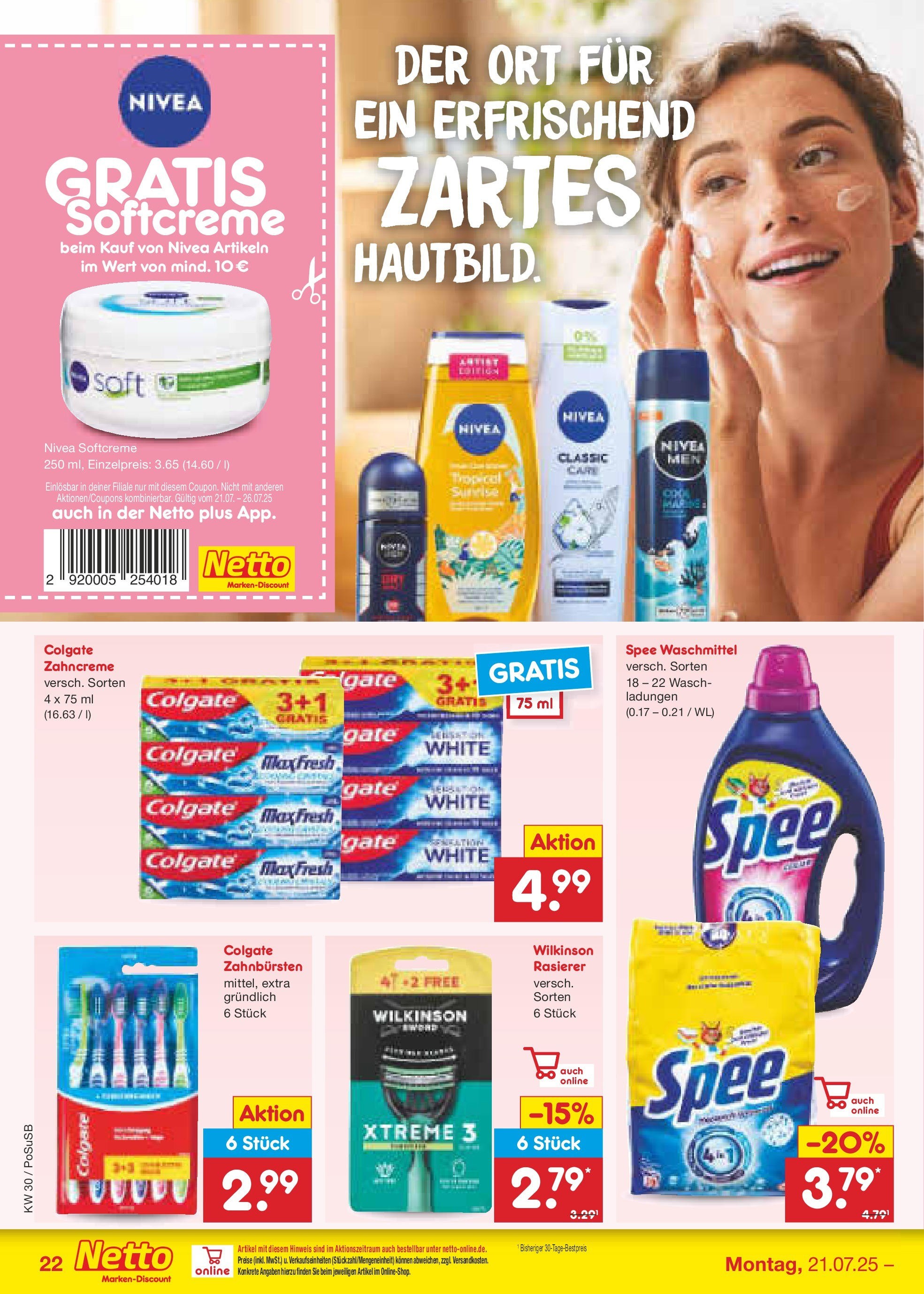 Netto Marken-Discount prospekt Regensburg (ab 21.07.2025) » Angebote | Seite: 36 | Produkte: Rasierer, Spee, Waschmittel Netto Marken-Discount prospekt Regensburg (ab 21.07.2025) » Angebote | Seite: 36 | Produkte: Rasierer, Spee, Waschmittel