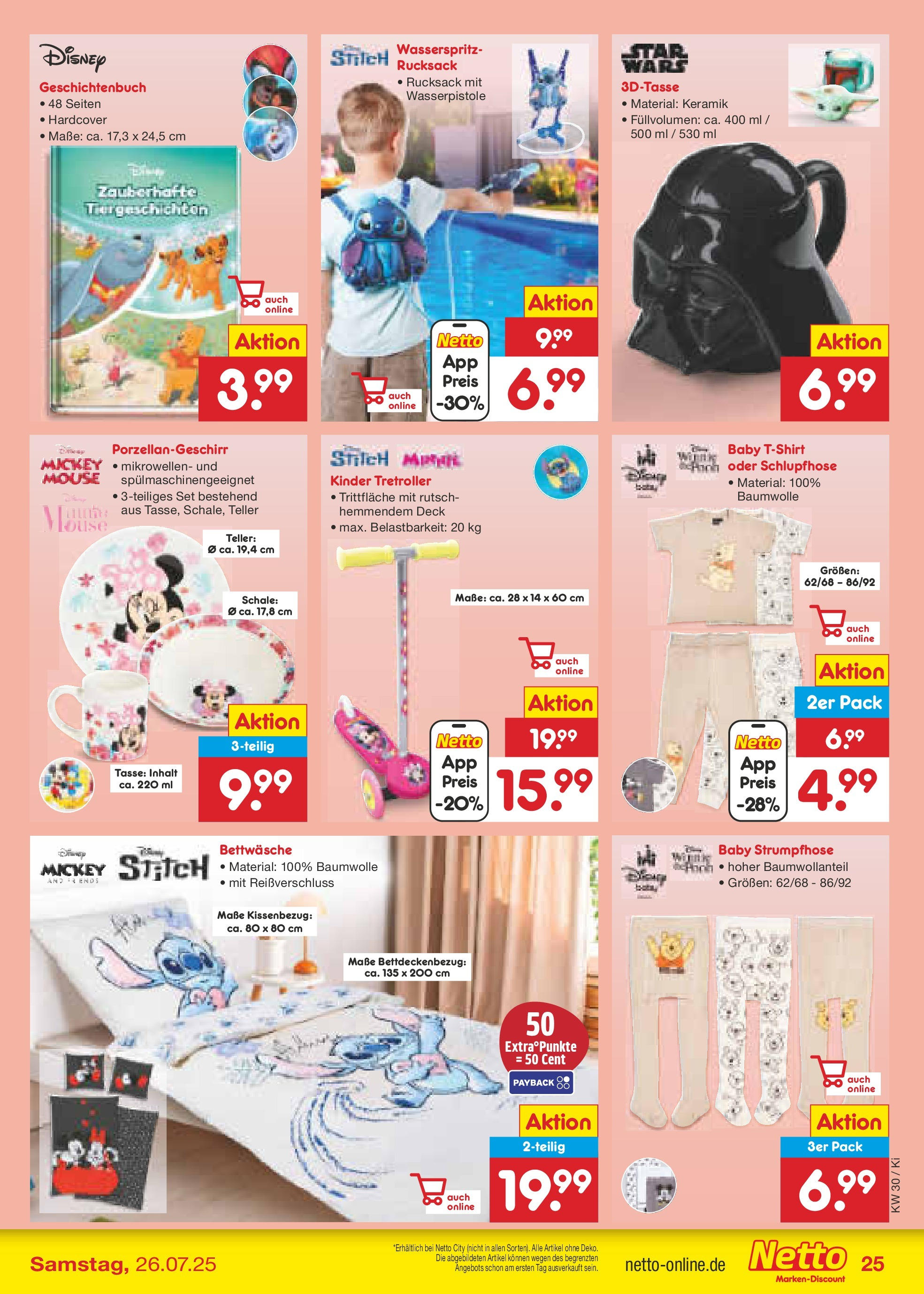 Netto Marken-Discount prospekt Bad Friedrichshall	 (ab 21.07.2025) » Angebote | Seite: 41 | Produkte: Bettwäsche, Rucksack, Strumpfhose
