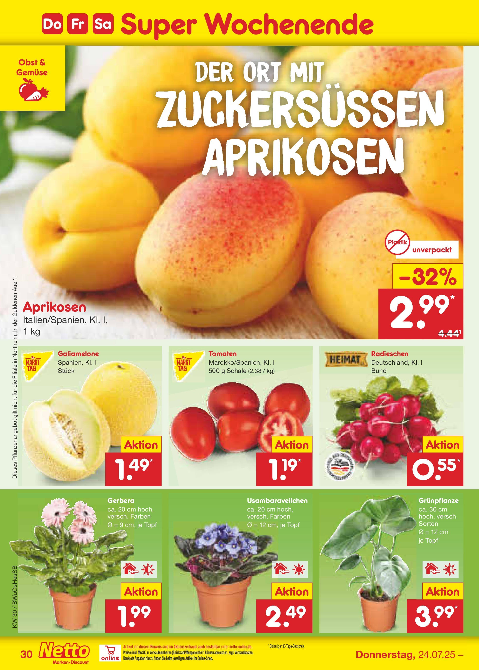Netto Marken-Discount prospekt Osterode (ab 21.07.2025) » Angebote | Seite: 48 | Produkte: Tomaten, Gemüse, Obst Netto Marken-Discount prospekt Osterode (ab 21.07.2025) » Angebote | Seite: 48 | Produkte: Tomaten, Gemüse, Obst