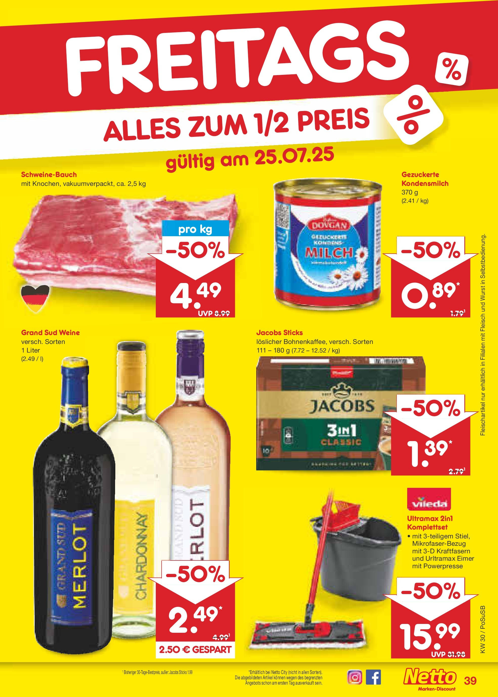 Netto Marken-Discount prospekt Regensburg (ab 21.07.2025) » Angebote | Seite: 63 | Produkte: Merlot, Schweinebauch, Wurst, Fleisch Netto Marken-Discount prospekt Regensburg (ab 21.07.2025) » Angebote | Seite: 63 | Produkte: Merlot, Schweinebauch, Wurst, Fleisch