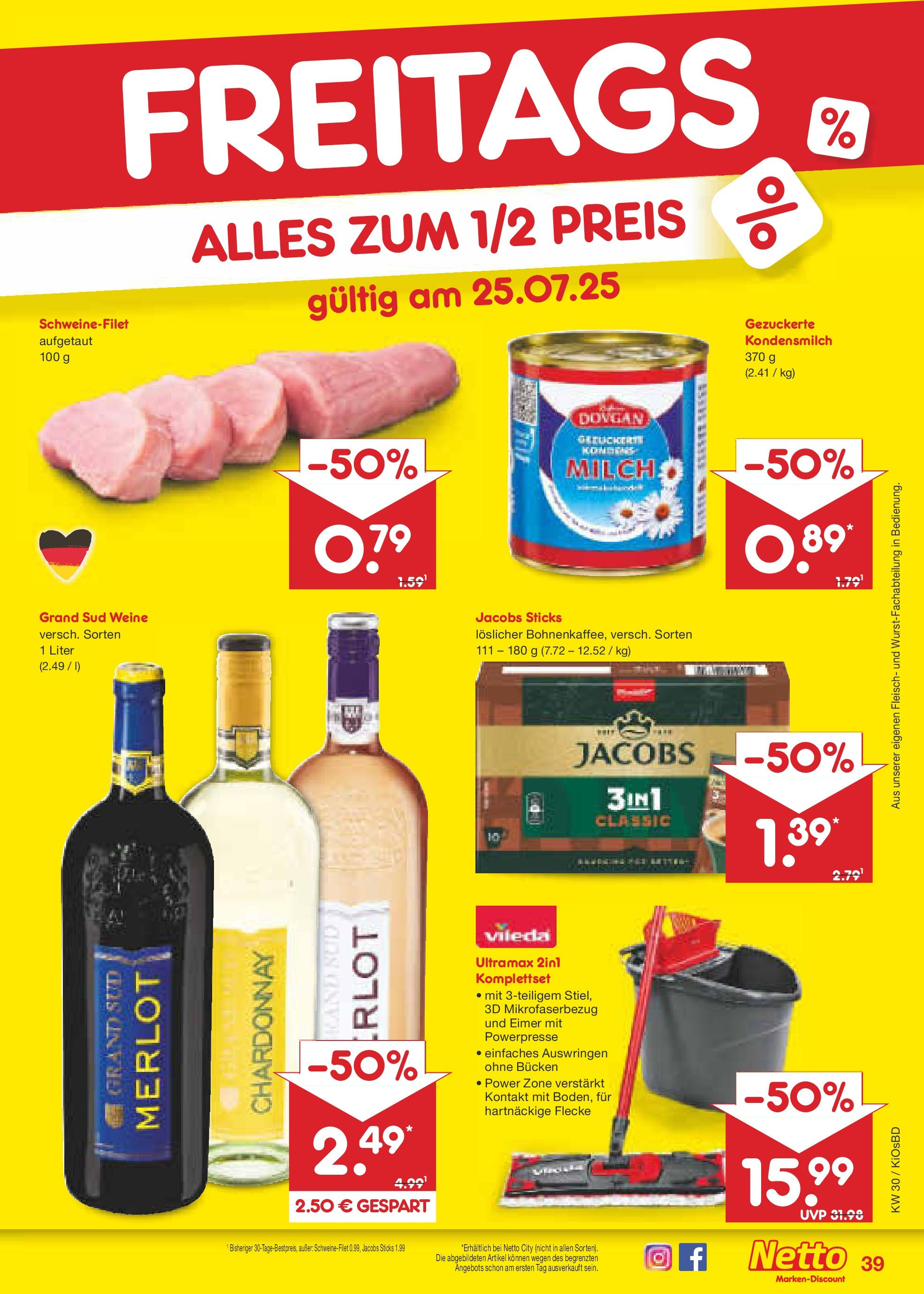 Netto Marken-Discount prospekt Mistelbach (ab 21.07.2025) » Angebote | Seite: 63 | Produkte: Milch, Merlot, Grand sud, Fleisch Netto Marken-Discount prospekt Mistelbach (ab 21.07.2025) » Angebote | Seite: 63 | Produkte: Milch, Merlot, Grand sud, Fleisch