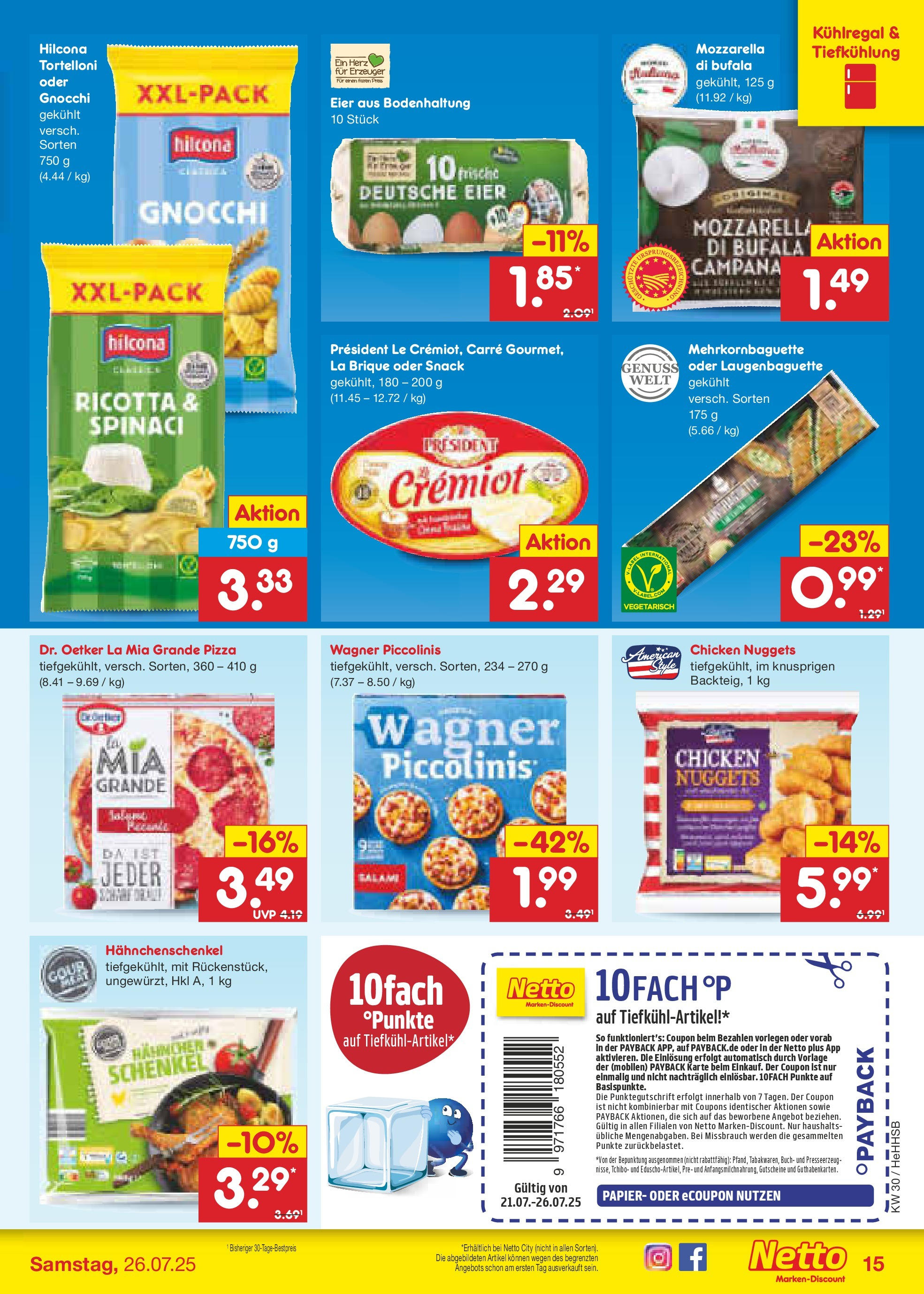 Netto Marken-Discount prospekt Hamburg (ab 21.07.2025) » Angebote | Seite: 19 | Produkte: Eier, Mozzarella, Piccolinis, Pizza Netto Marken-Discount prospekt Hamburg (ab 21.07.2025) » Angebote | Seite: 19 | Produkte: Eier, Mozzarella, Piccolinis, Pizza