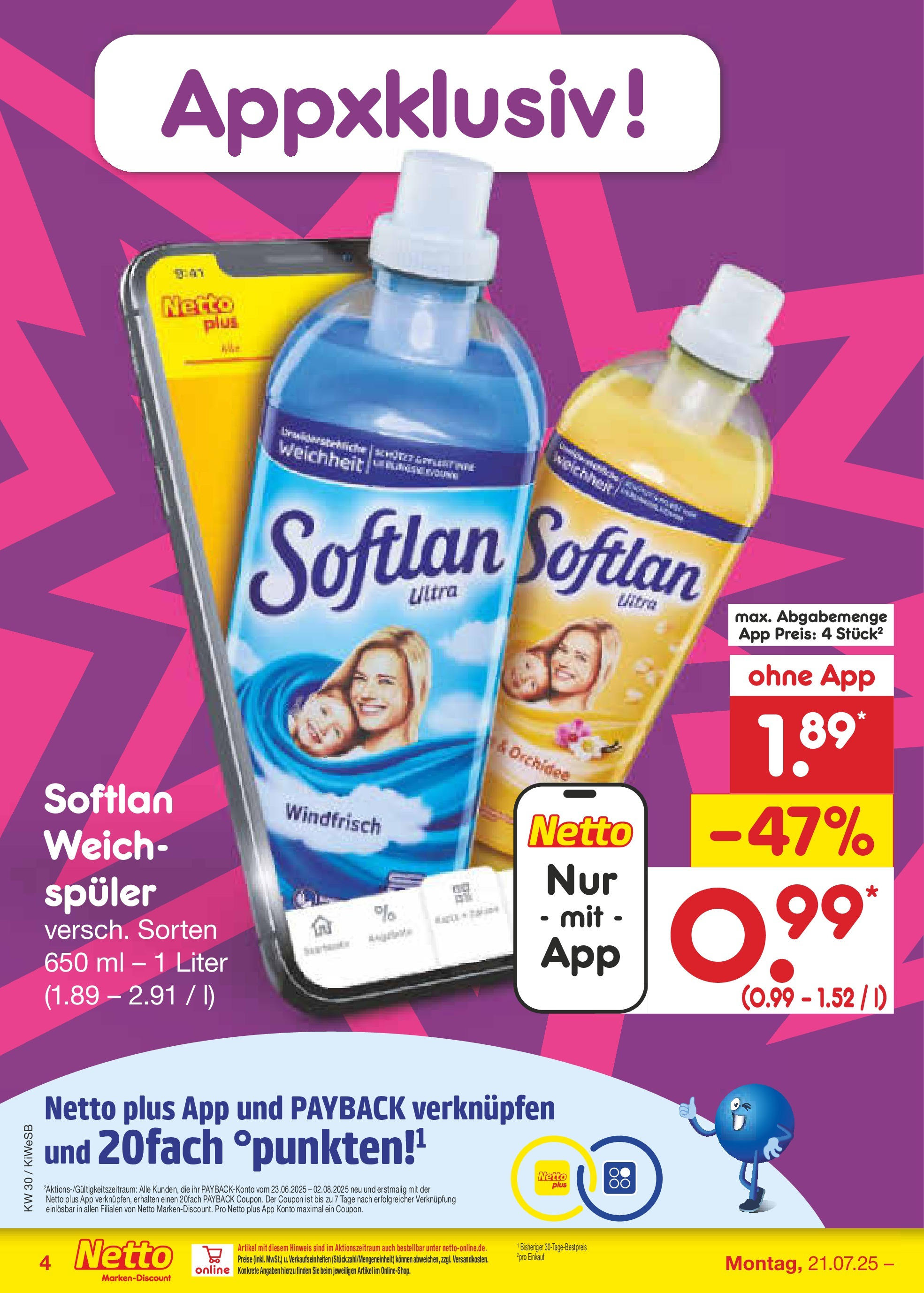 Netto Marken-Discount prospekt Bad Friedrichshall	 (ab 21.07.2025) » Angebote | Seite: 4 | Produkte: Orchidee