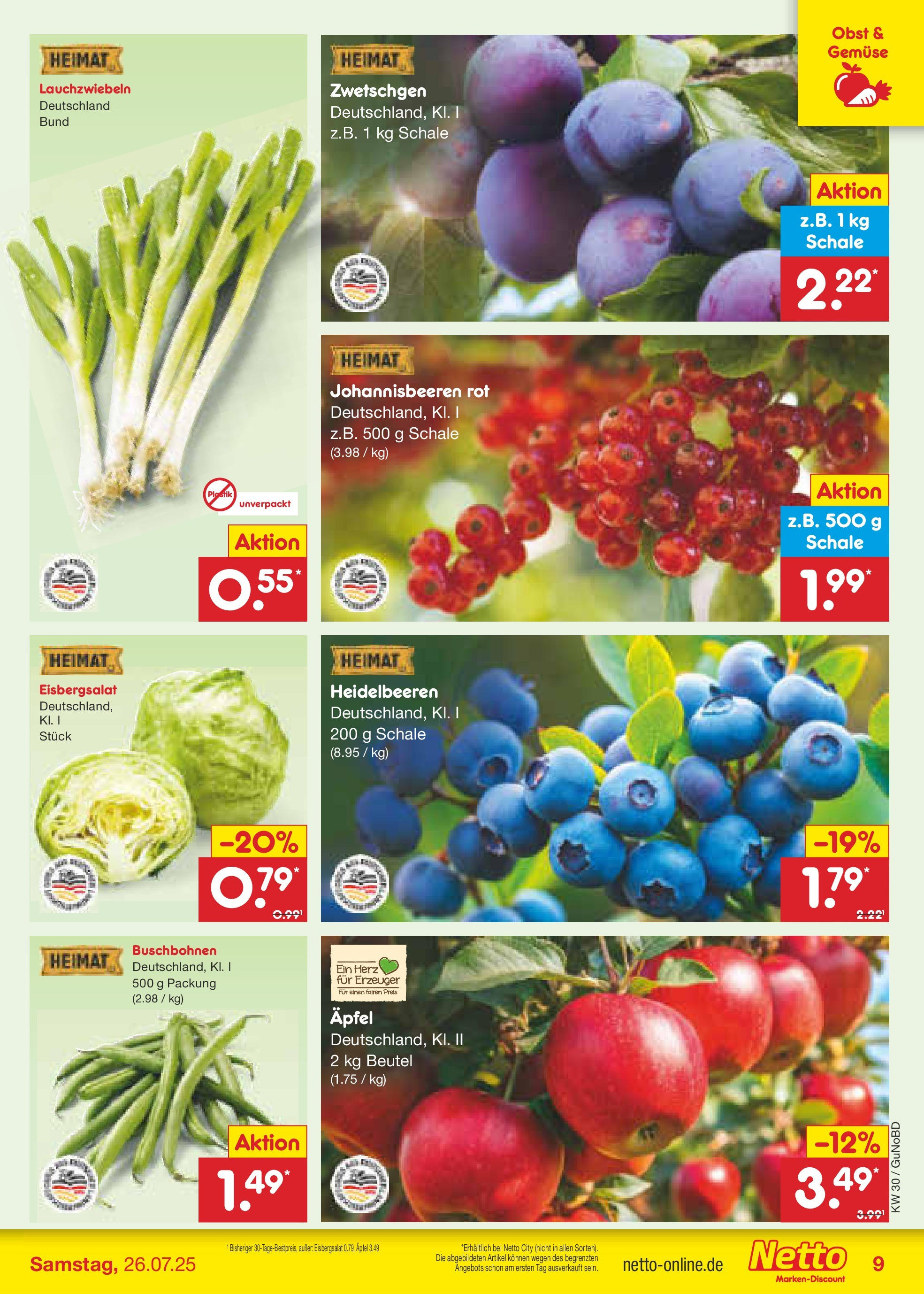Netto Marken-Discount prospekt Augustusburg (ab 21.07.2025) » Angebote | Seite: 11 | Produkte: Äpfel, Zwetschgen, Heidelbeeren, Obst Netto Marken-Discount prospekt Augustusburg (ab 21.07.2025) » Angebote | Seite: 11 | Produkte: Äpfel, Zwetschgen, Heidelbeeren, Obst