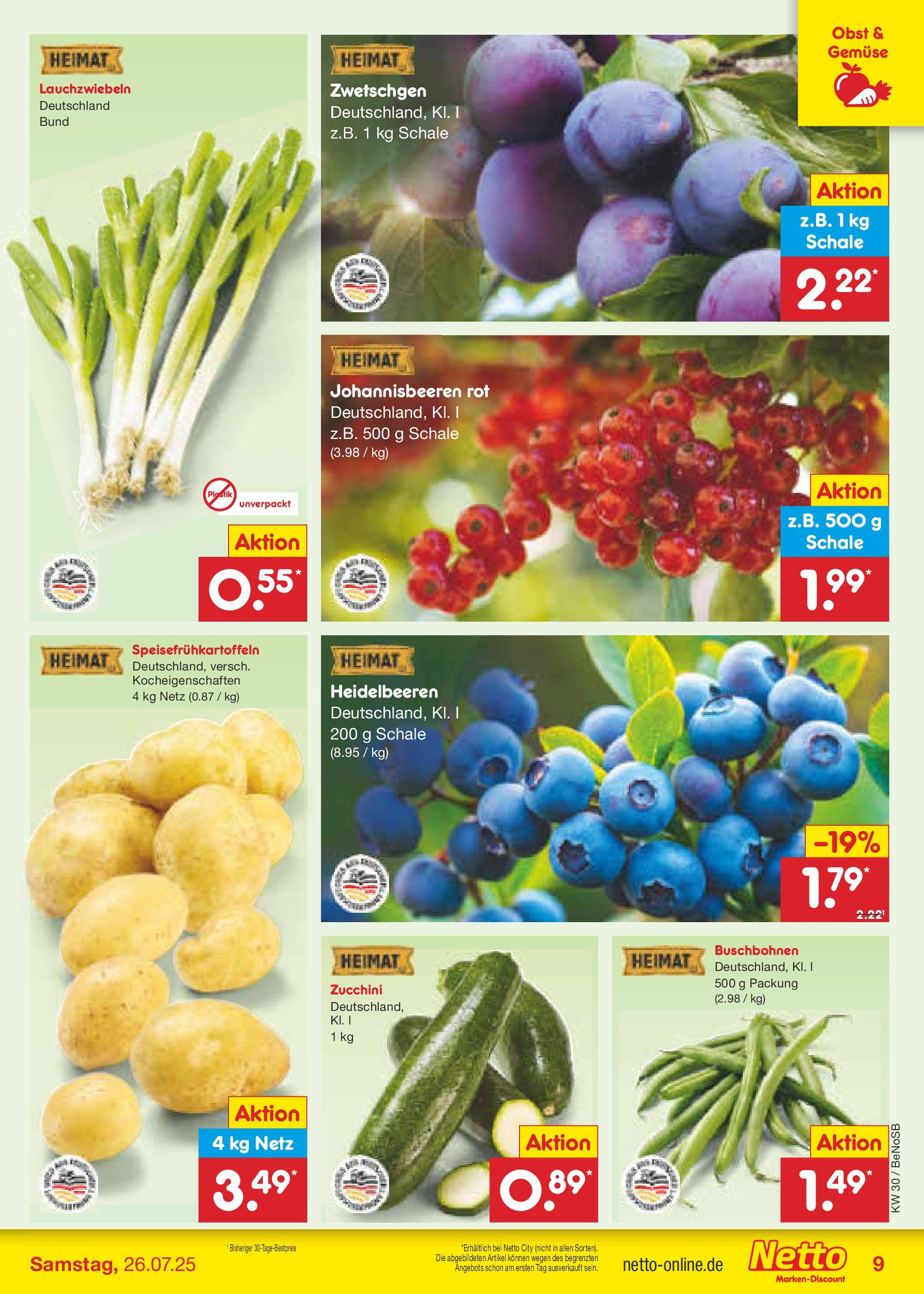 Netto Marken-Discount prospekt Bergen Auf Rügen (ab 21.07.2025) » Angebote | Seite: 11 | Produkte: Zwetschgen, Gemüse, Obst, Zucchini Netto Marken-Discount prospekt Bergen Auf Rügen (ab 21.07.2025) » Angebote | Seite: 11 | Produkte: Zwetschgen, Gemüse, Obst, Zucchini
