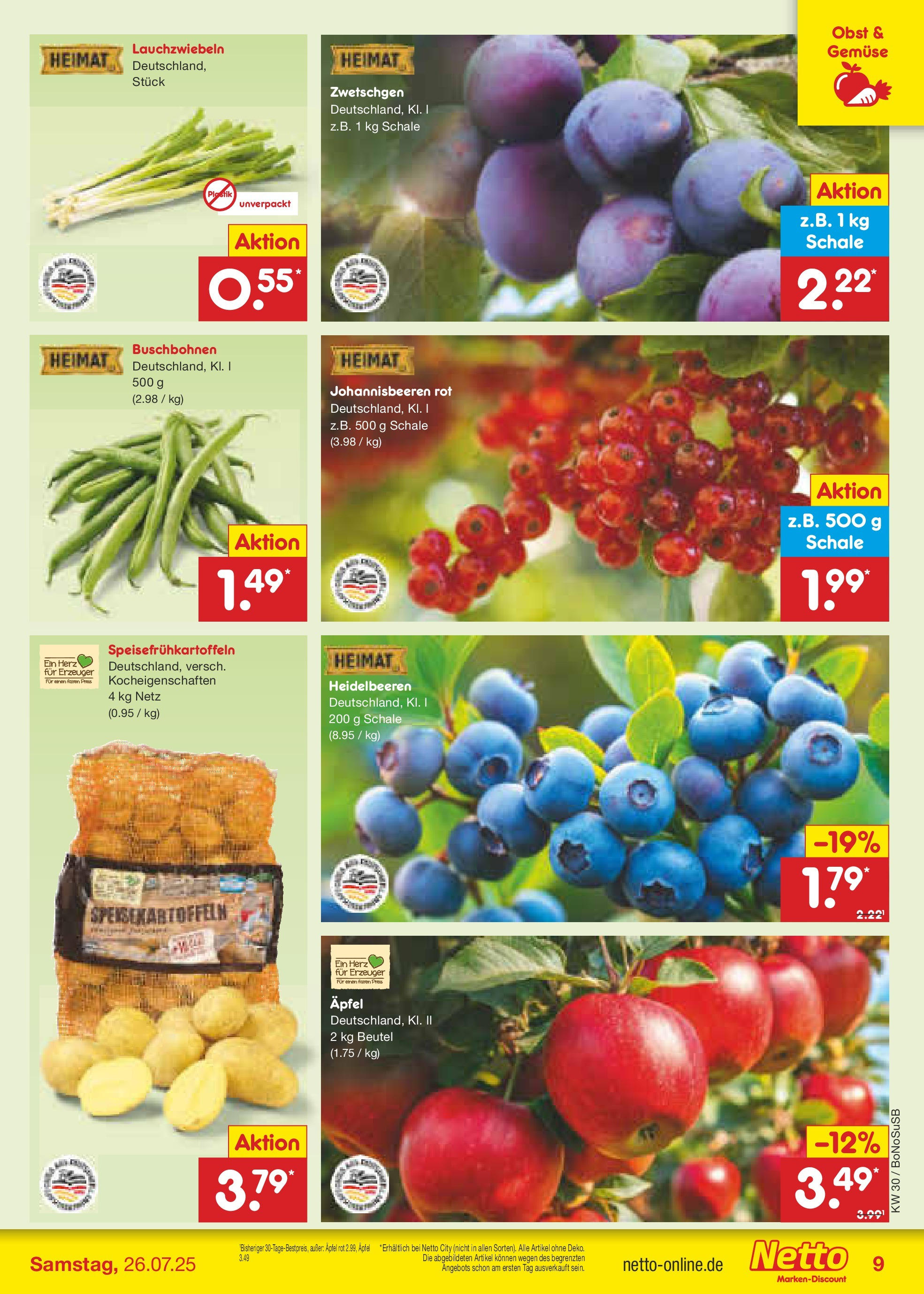 Netto Marken-Discount prospekt Stadtlohn (ab 21.07.2025) » Angebote | Seite: 11 | Produkte: Zwetschgen, Heidelbeeren, Gemüse, Obst Netto Marken-Discount prospekt Stadtlohn (ab 21.07.2025) » Angebote | Seite: 11 | Produkte: Zwetschgen, Heidelbeeren, Gemüse, Obst