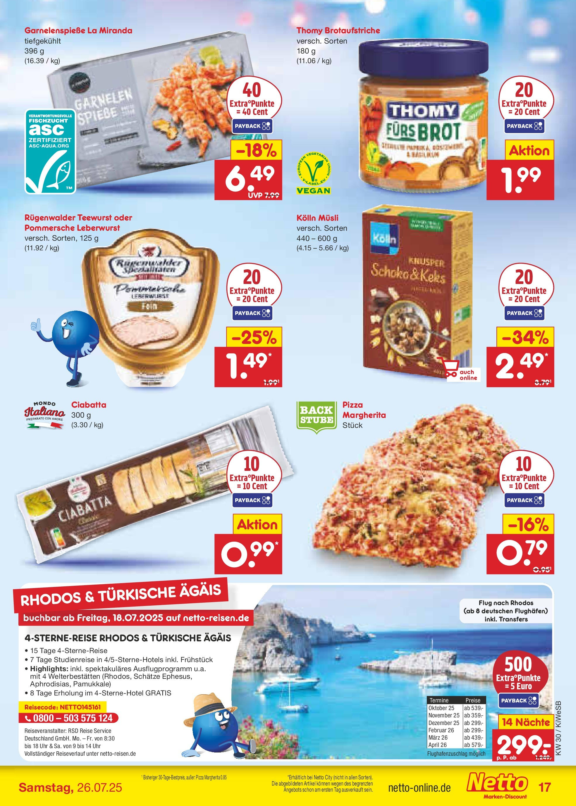 Netto Marken-Discount prospekt Bad Friedrichshall	 (ab 21.07.2025) » Angebote | Seite: 23 | Produkte: Kolln, Brot, Pizza, Uhr