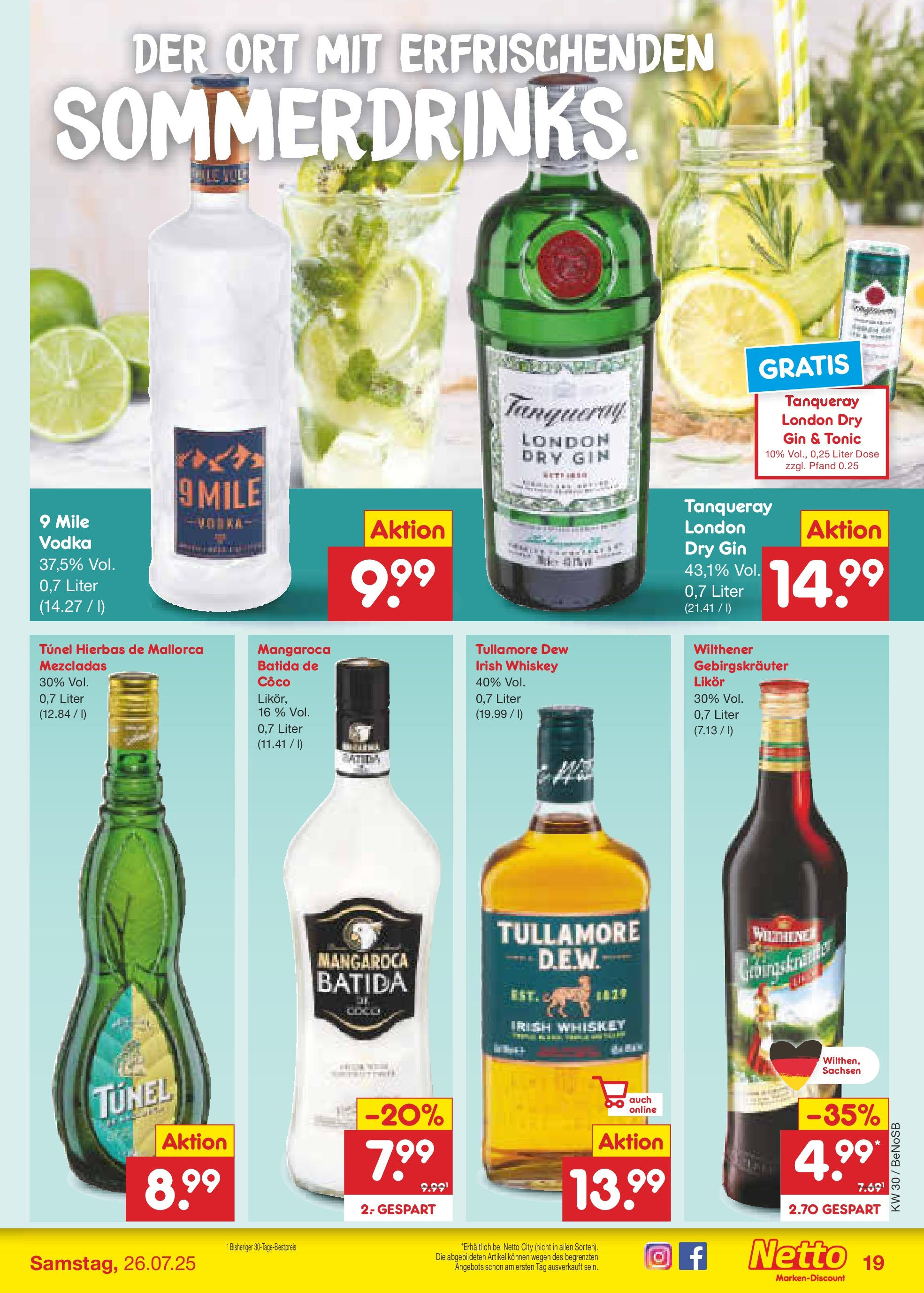 Netto Marken-Discount prospekt Bergen Auf Rügen (ab 21.07.2025) » Angebote | Seite: 27 | Produkte: Likör, Vodka, Gin, Whiskey Netto Marken-Discount prospekt Bergen Auf Rügen (ab 21.07.2025) » Angebote | Seite: 27 | Produkte: Likör, Vodka, Gin, Whiskey