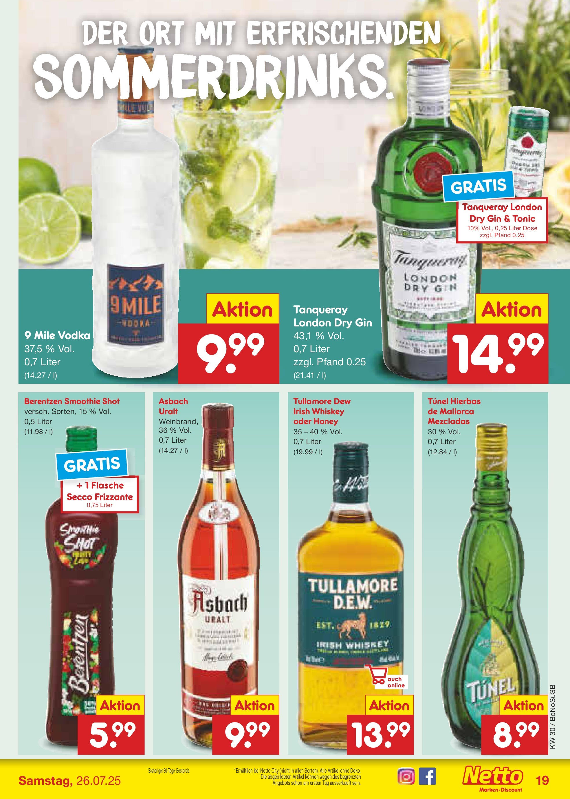 Netto Marken-Discount prospekt Stadtlohn (ab 21.07.2025) » Angebote | Seite: 27 | Produkte: Gin, Whiskey, Berentzen, Asbach Netto Marken-Discount prospekt Stadtlohn (ab 21.07.2025) » Angebote | Seite: 27 | Produkte: Gin, Whiskey, Berentzen, Asbach