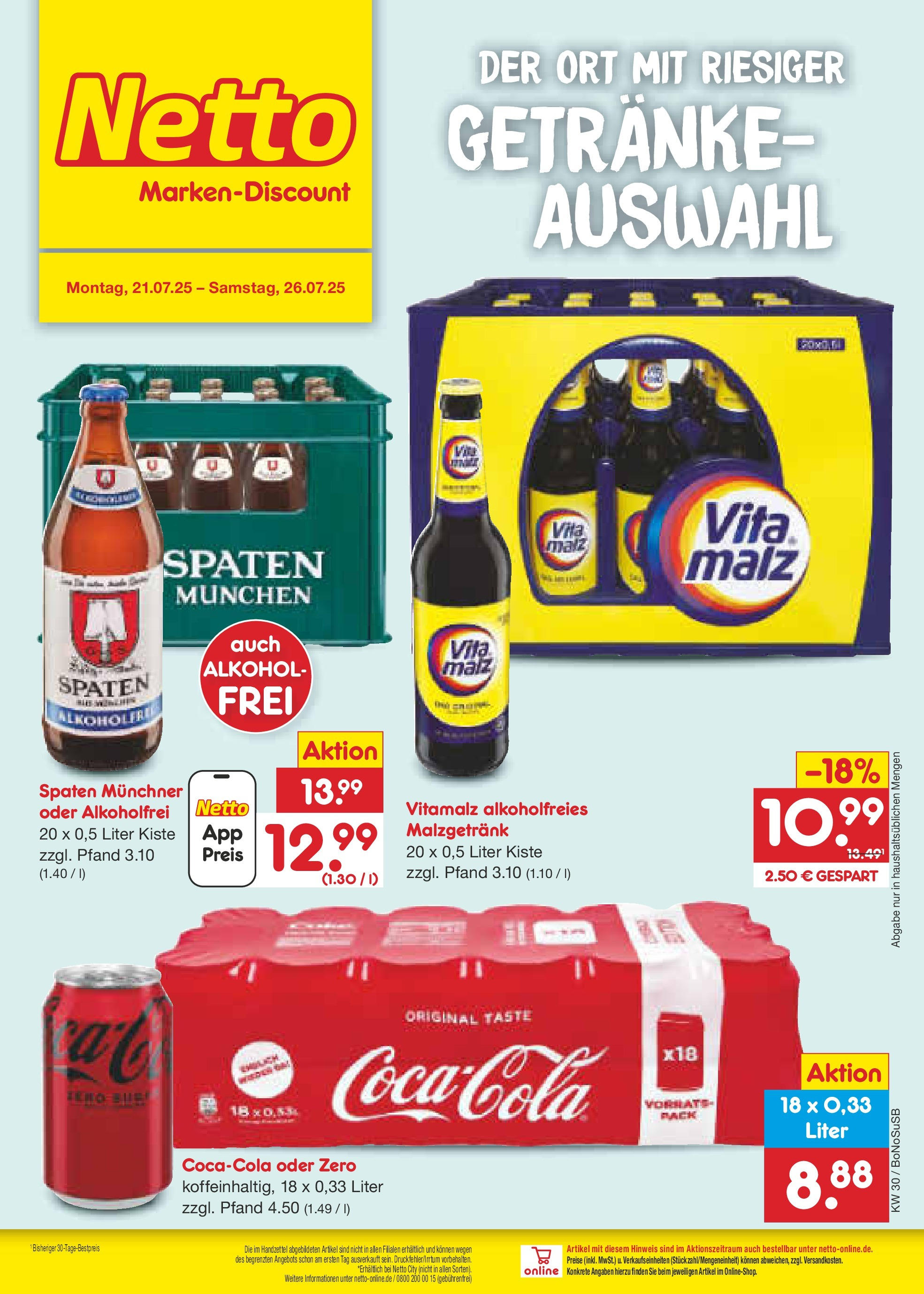 Netto Marken-Discount prospekt Stadtlohn (ab 21.07.2025) » Angebote | Seite: 30 Netto Marken-Discount prospekt Stadtlohn (ab 21.07.2025) » Angebote | Seite: 30