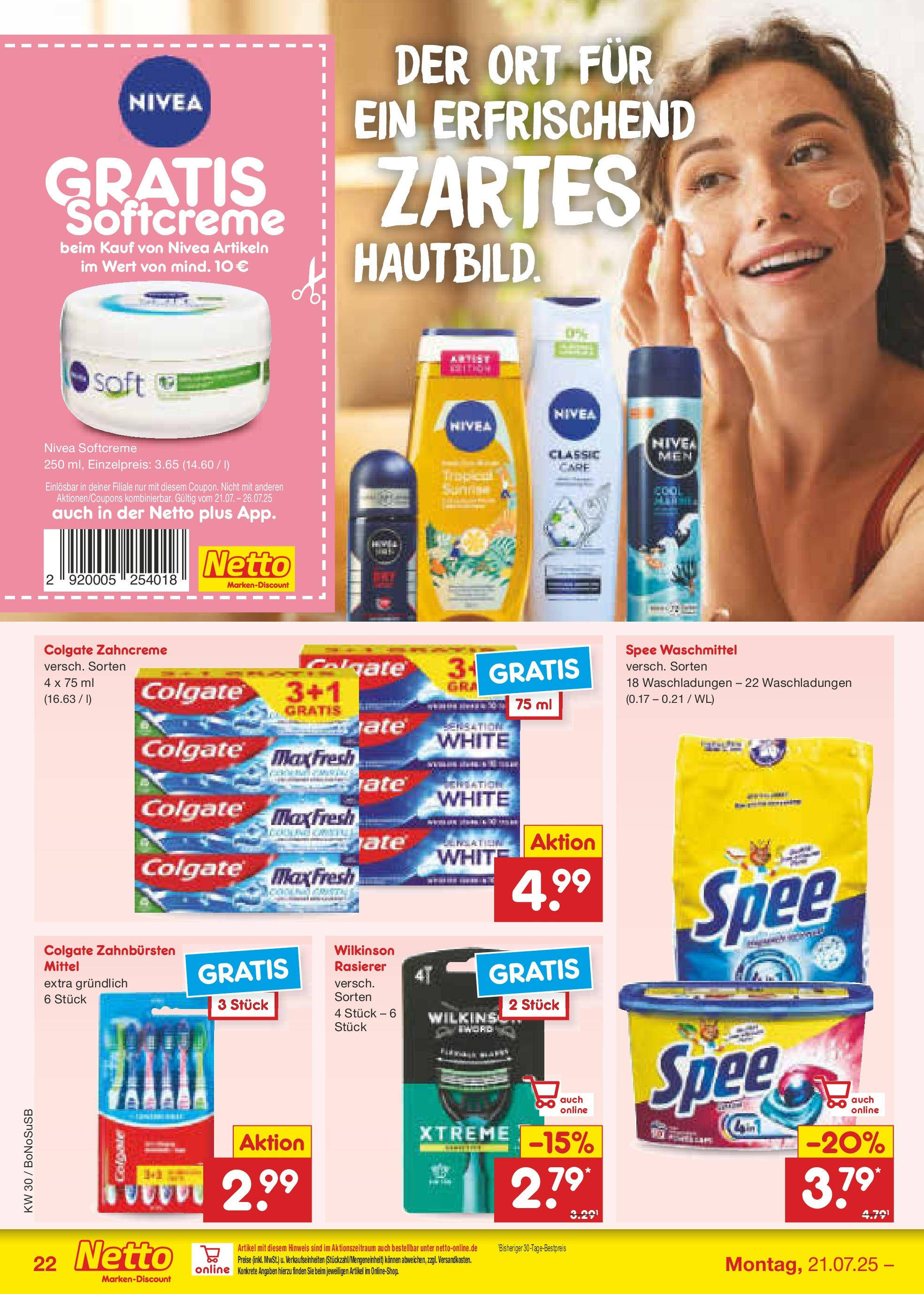 Netto Marken-Discount prospekt Stadtlohn (ab 21.07.2025) » Angebote | Seite: 36 | Produkte: Rasierer, Spee, Waschmittel Netto Marken-Discount prospekt Stadtlohn (ab 21.07.2025) » Angebote | Seite: 36 | Produkte: Rasierer, Spee, Waschmittel