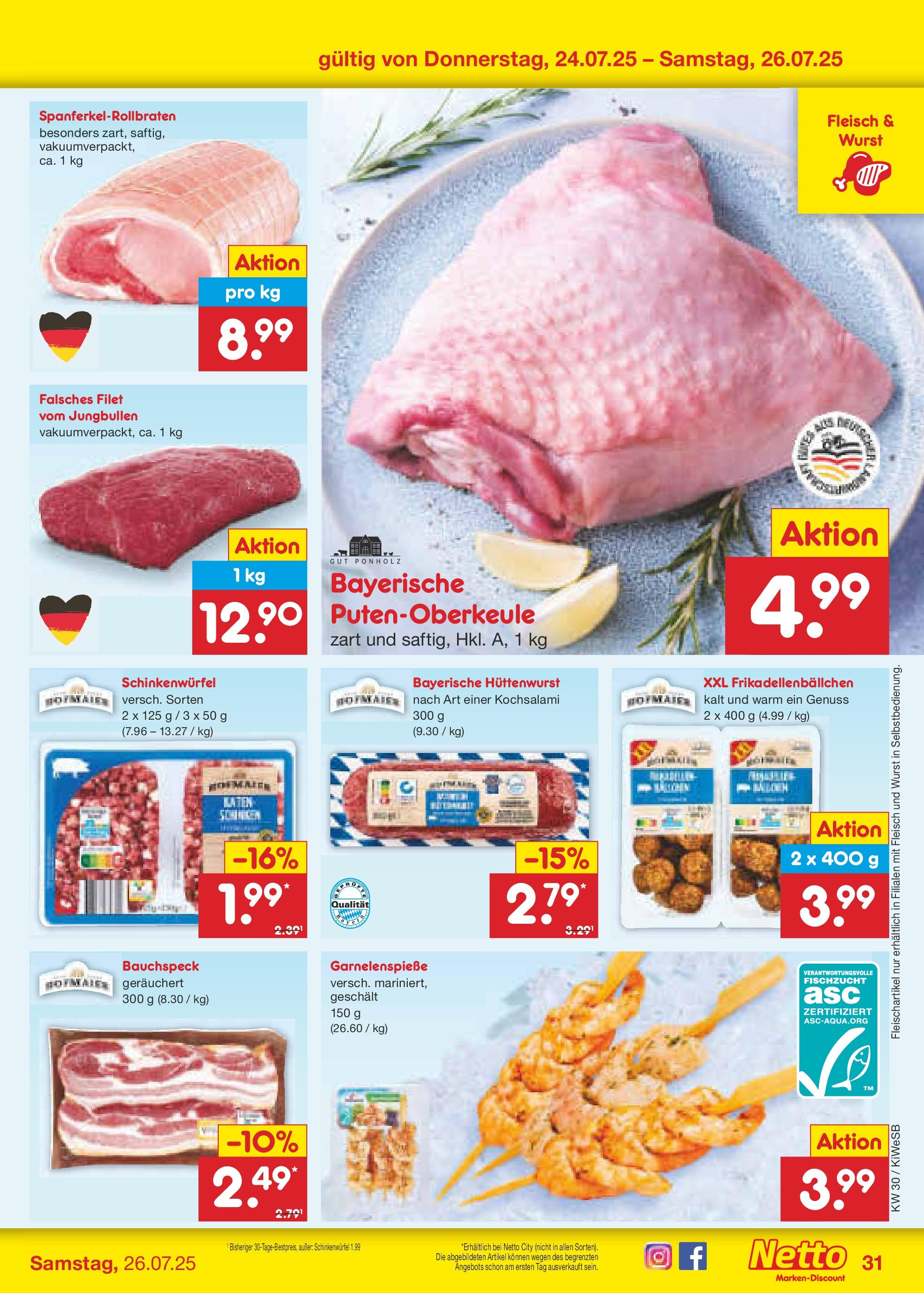 Netto Marken-Discount prospekt Bad Friedrichshall	 (ab 21.07.2025) » Angebote | Seite: 49 | Produkte: Wurst, Fleisch