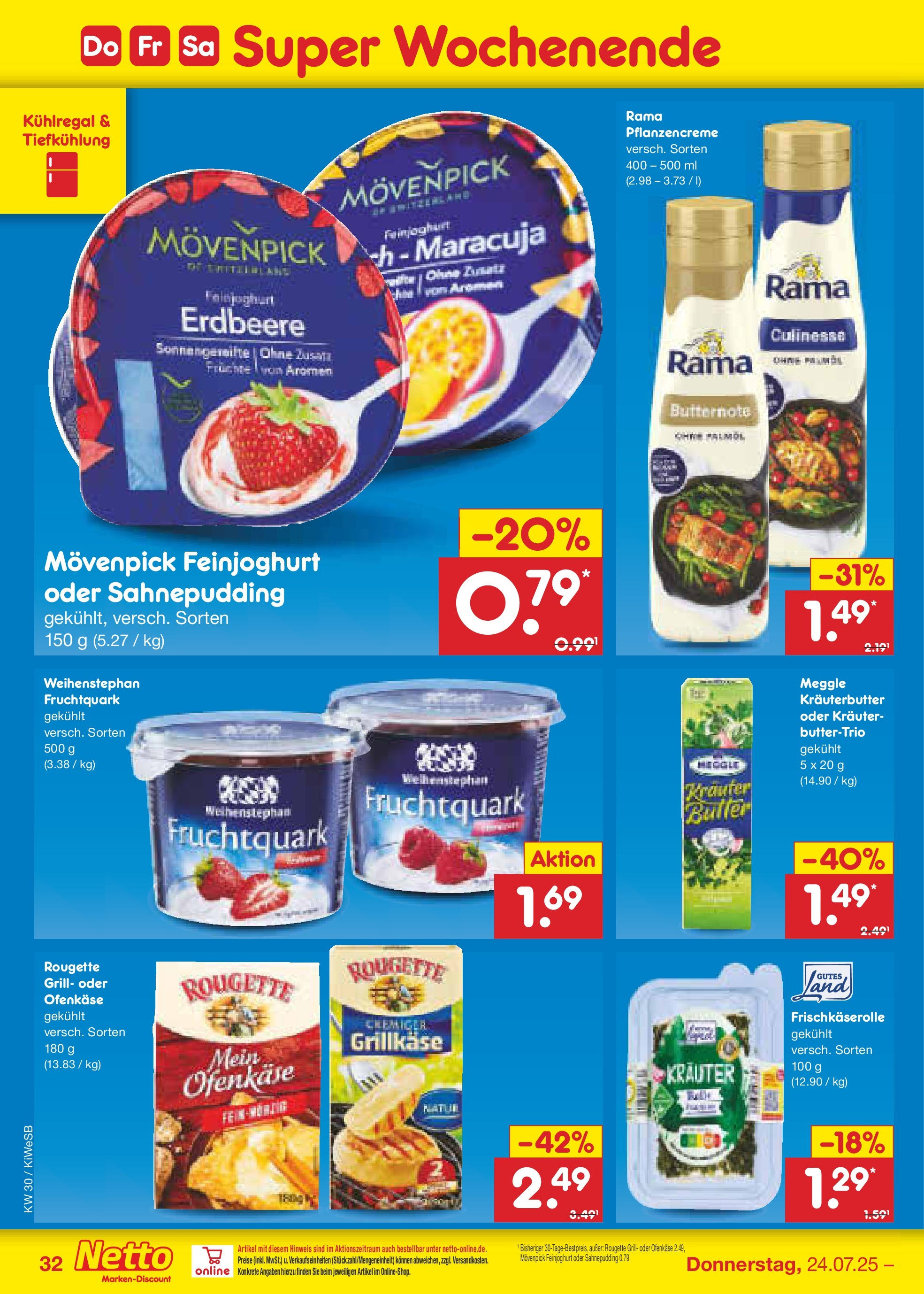 Netto Marken-Discount prospekt Bad Friedrichshall	 (ab 21.07.2025) » Angebote | Seite: 50 | Produkte: Grill, Rama, Kräuterbutter