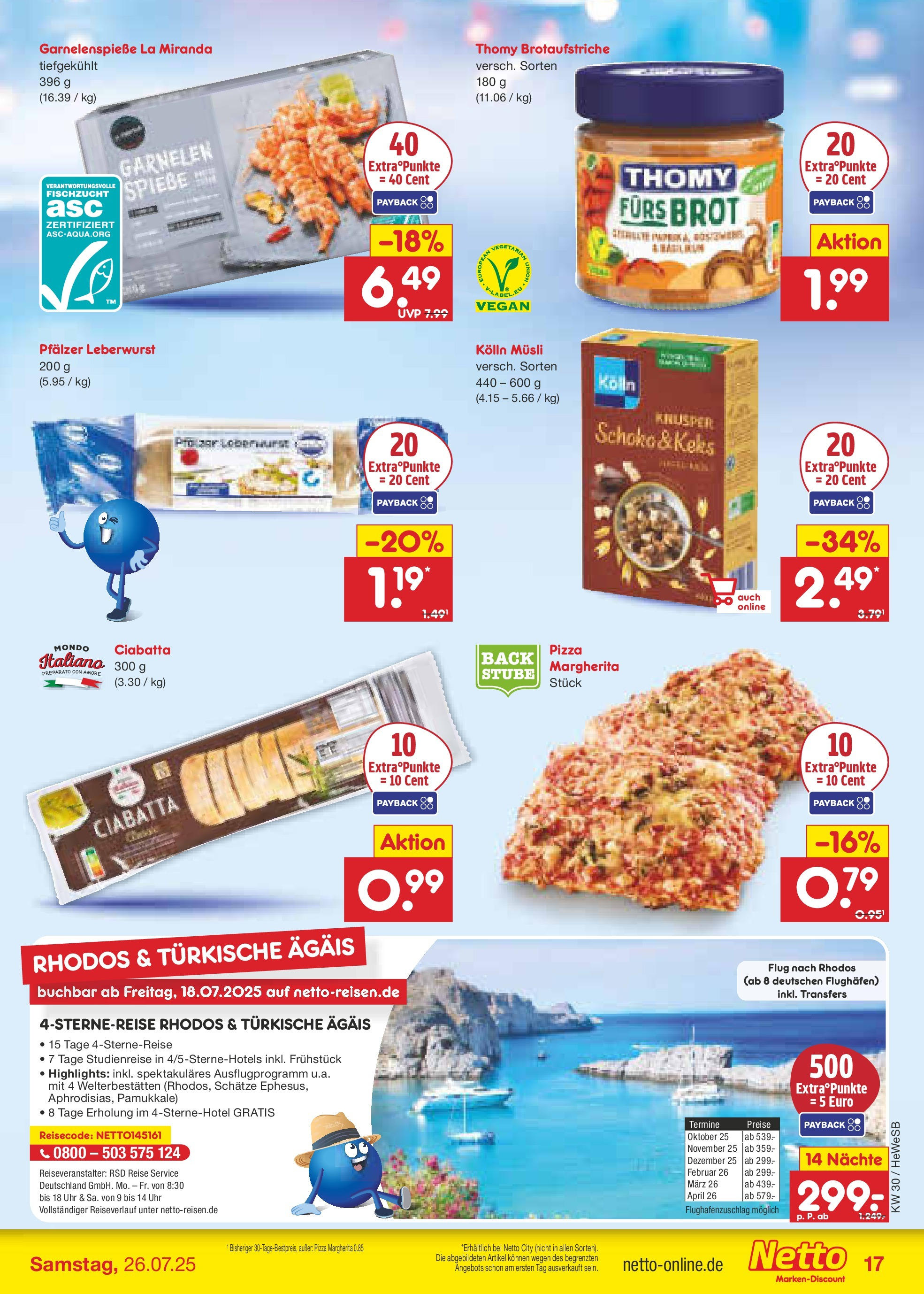 Netto Marken-Discount prospekt Brietlingen (ab 21.07.2025) » Angebote | Seite: 23 | Produkte: Musli, Kolln musli, Garnelen, Pizza Netto Marken-Discount prospekt Brietlingen (ab 21.07.2025) » Angebote | Seite: 23 | Produkte: Musli, Kolln musli, Garnelen, Pizza