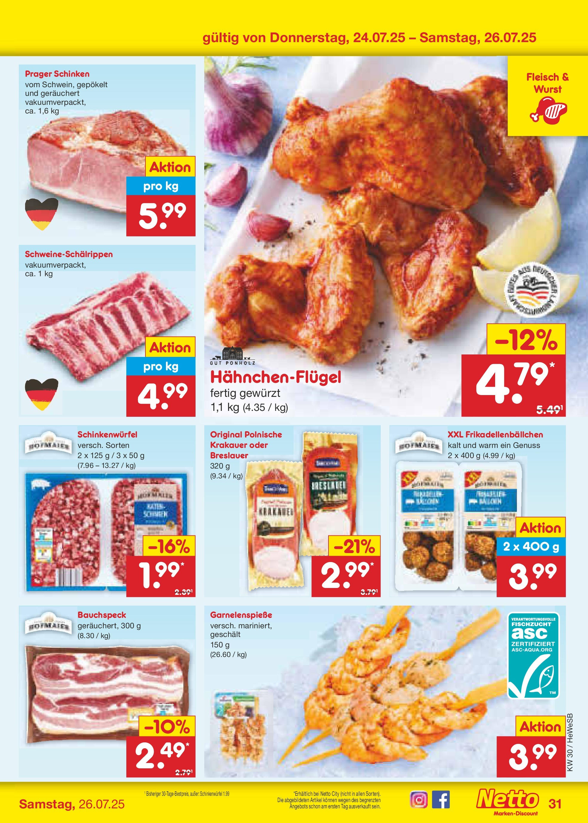 Netto Marken-Discount prospekt Brietlingen (ab 21.07.2025) » Angebote | Seite: 49 | Produkte: Wurst, Schinken, Fleisch Netto Marken-Discount prospekt Brietlingen (ab 21.07.2025) » Angebote | Seite: 49 | Produkte: Wurst, Schinken, Fleisch