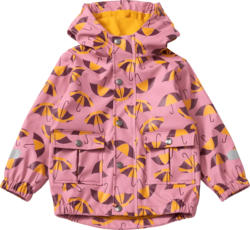 PUSBLU Regenjacke mit Schirm-Muster, rosa, Gr. 110/116